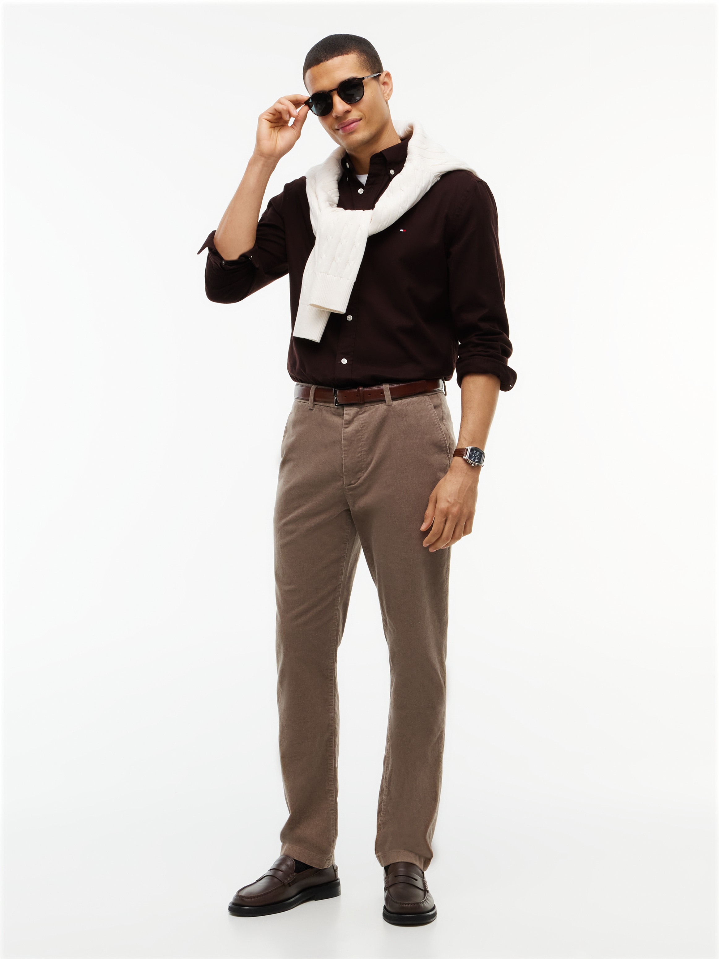 Tommy Hilfiger Langarmhemd »FLEX FLANNEL SOLID SHIRT« Regular Fit soft Flannel
