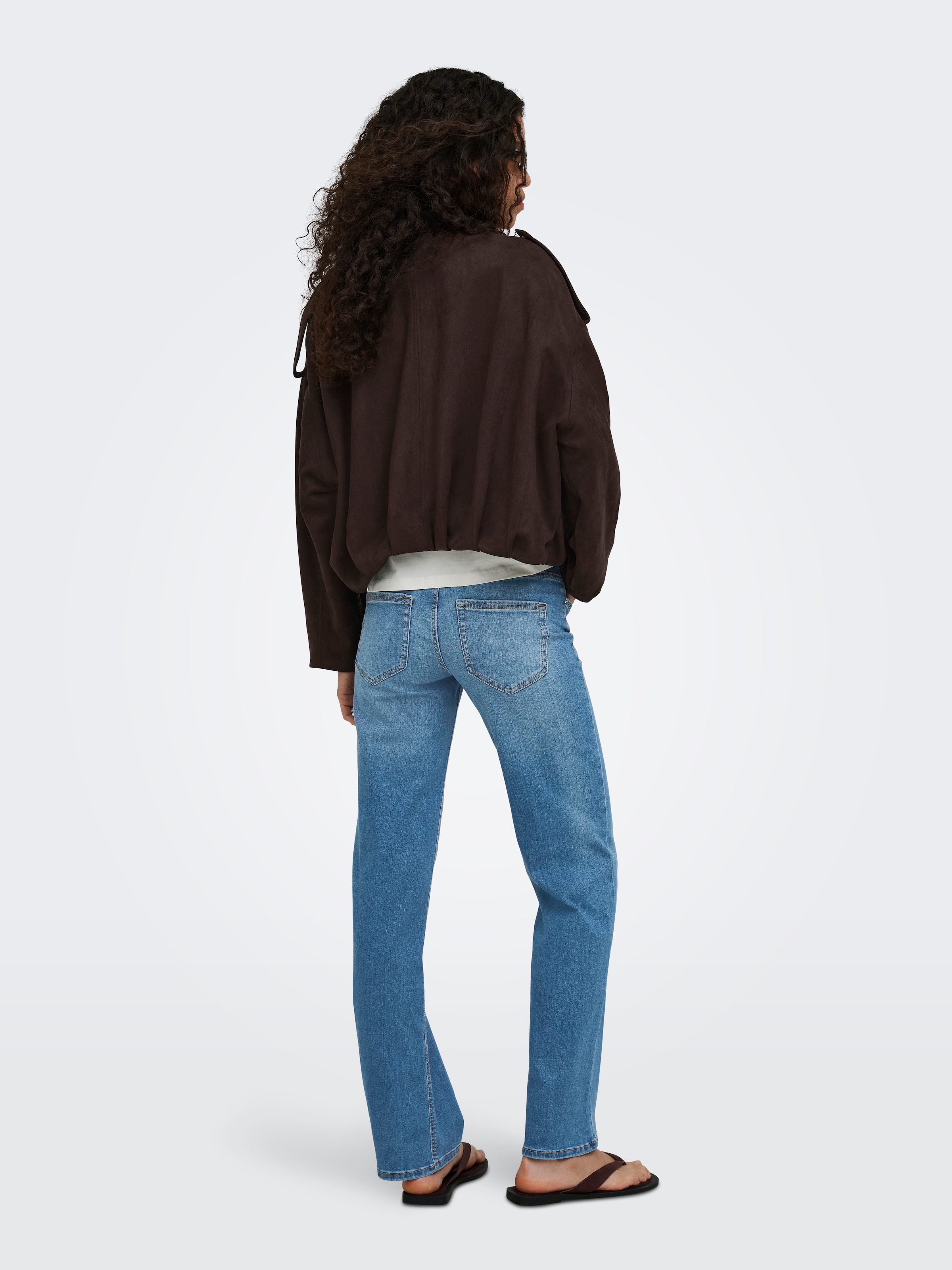 ONLY Straight-Jeans »ONLWINNIE  MID STRAIGHT DNM« Baumwollmischung, straight fit, mid waist