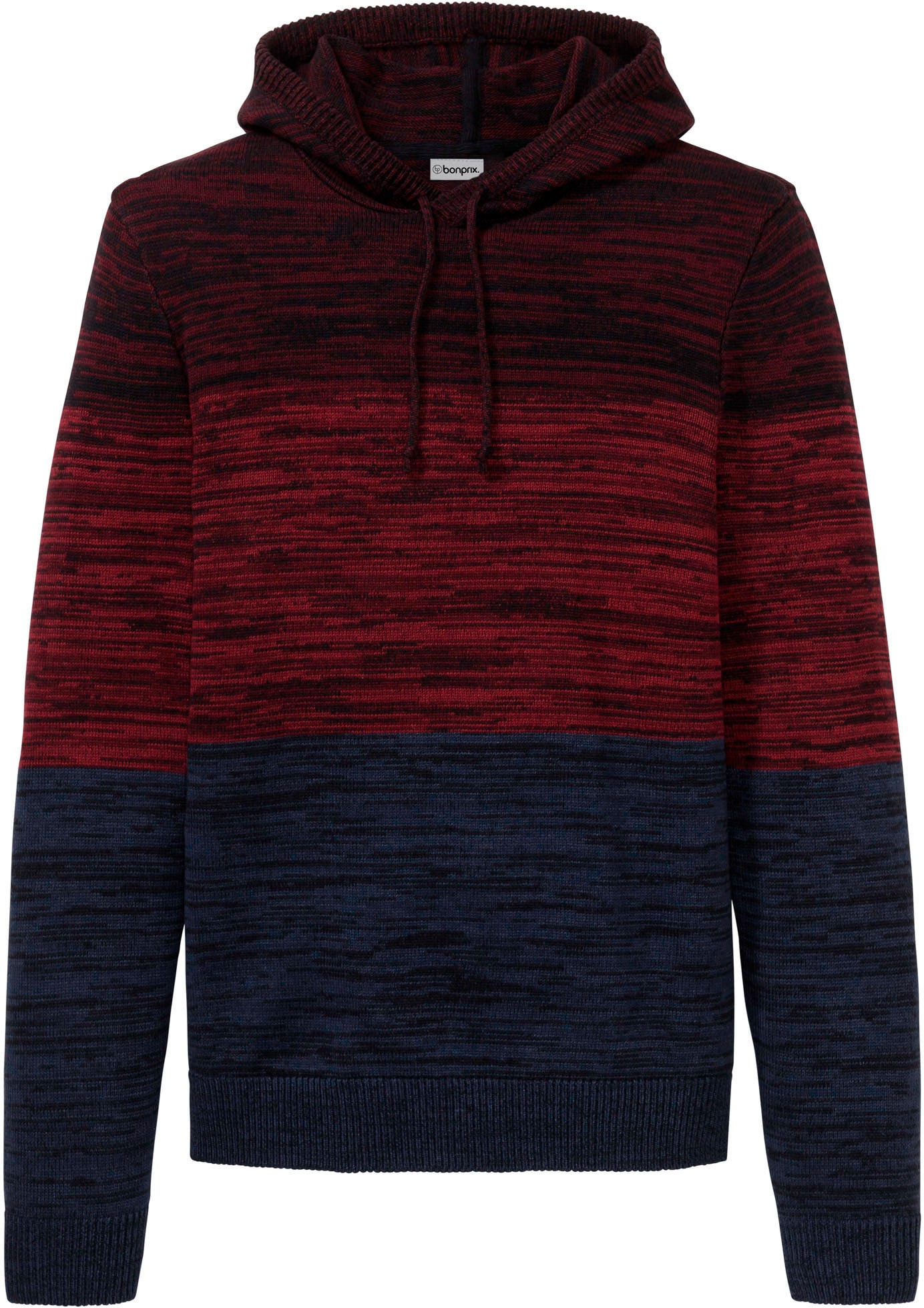 bonprix Kapuzenpullover aus Baumwolle und Polyacryl, mit Kapuze, Regular Fit, mehrfarbig