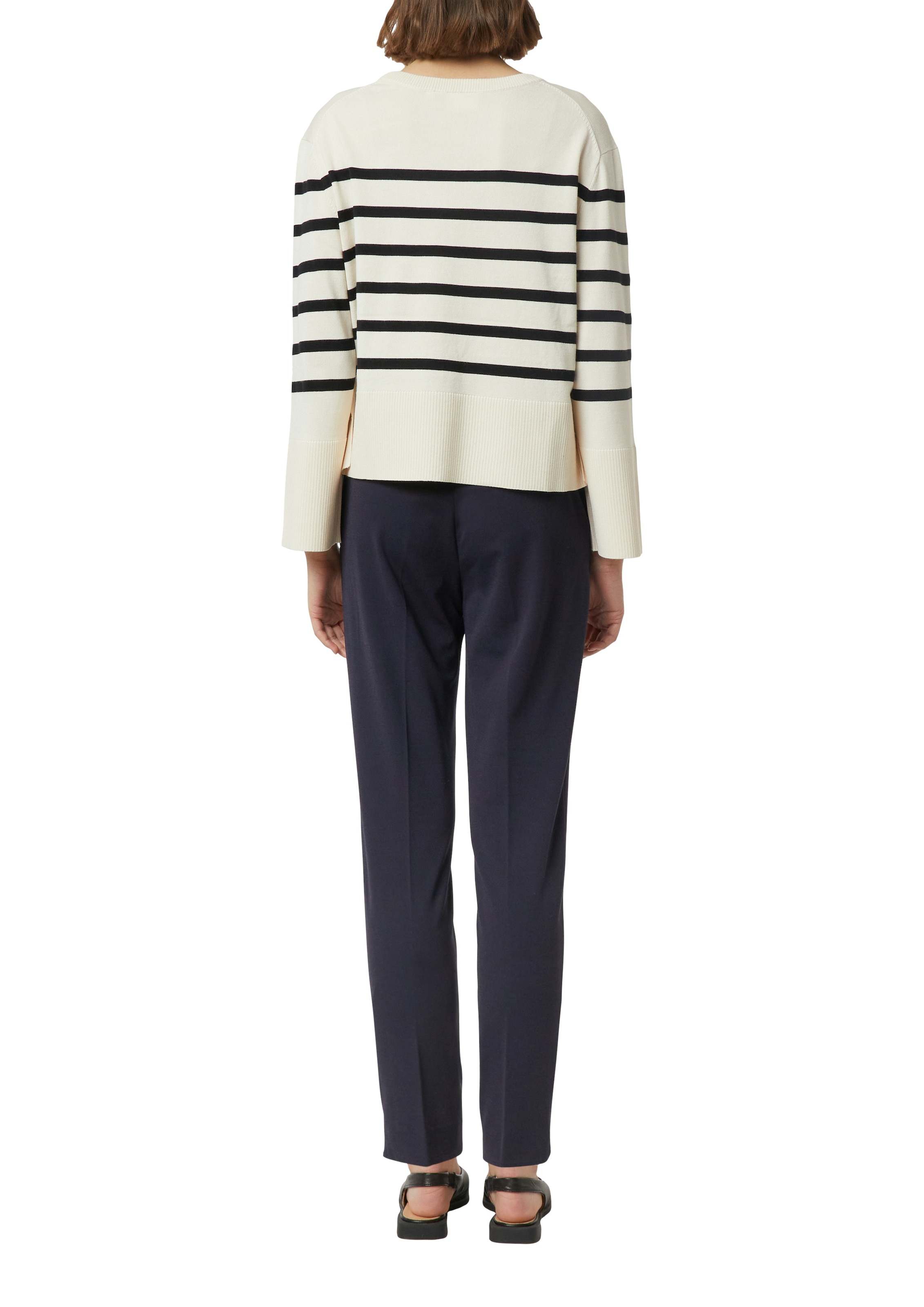 Comma Pantalon en tissu  mit Bundfalte und Viskose-Stretch