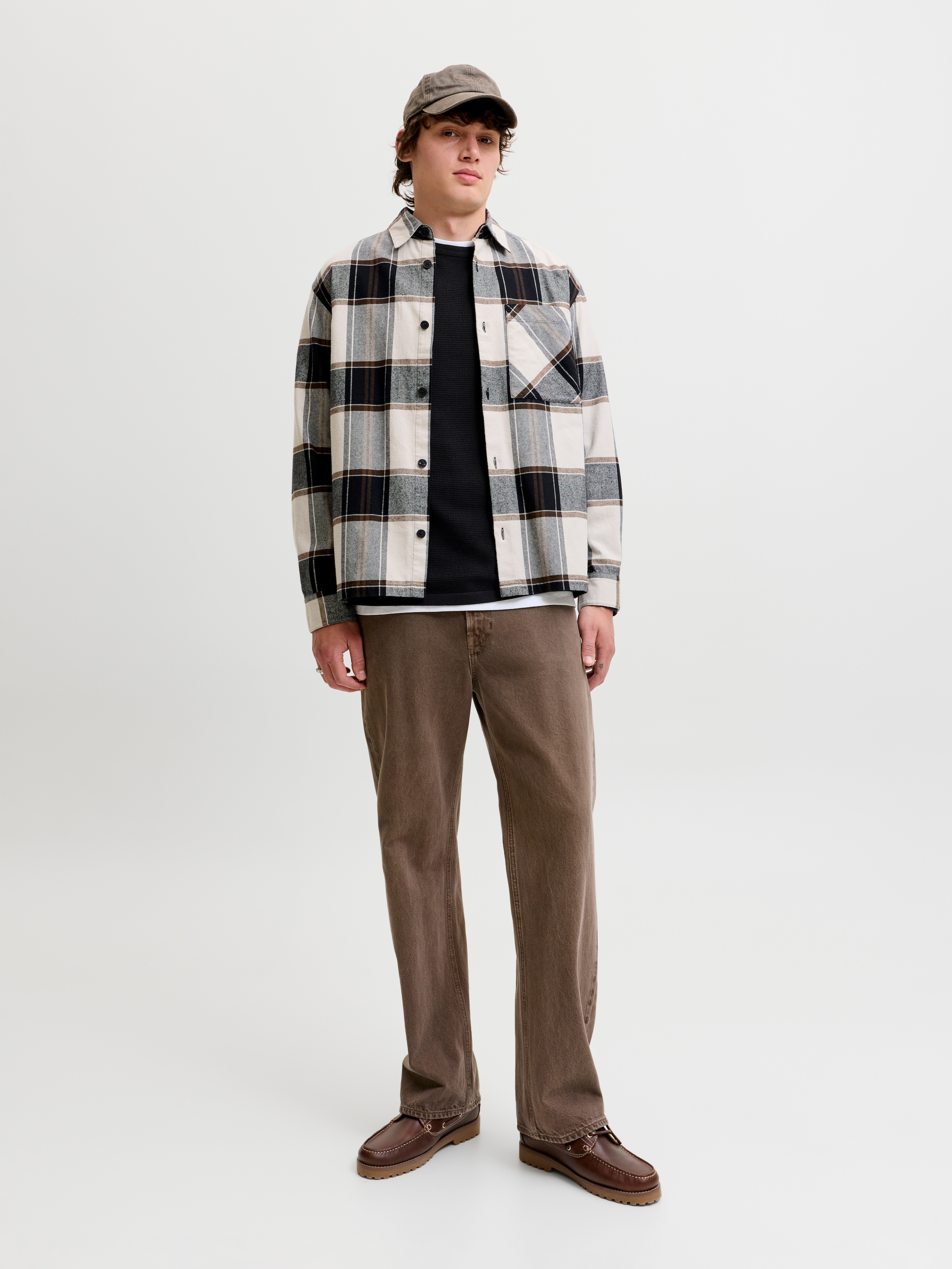 Jack & Jones Pull à col rond »JJEAUSTIN KNIT CREW NECK NOOS« mélange coton, coupe régulière
