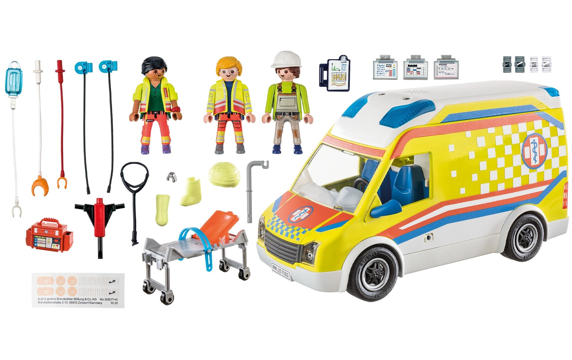 Playmobil® Briques de jeu »City Life Rettungswagen mit Licht & Sound 71202«