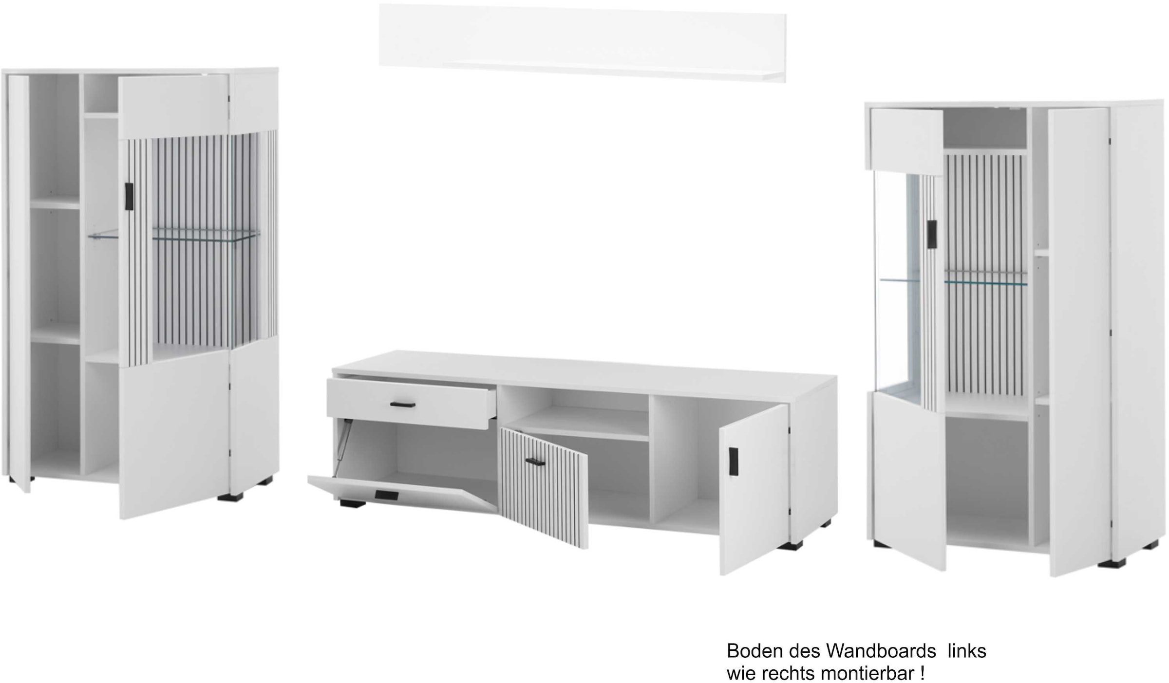 INOSIGN Meuble mural »Hudson, moderne Anbauwand, Wohnzimmer-Set, Komplettset« Set, 4 cuis tlg.