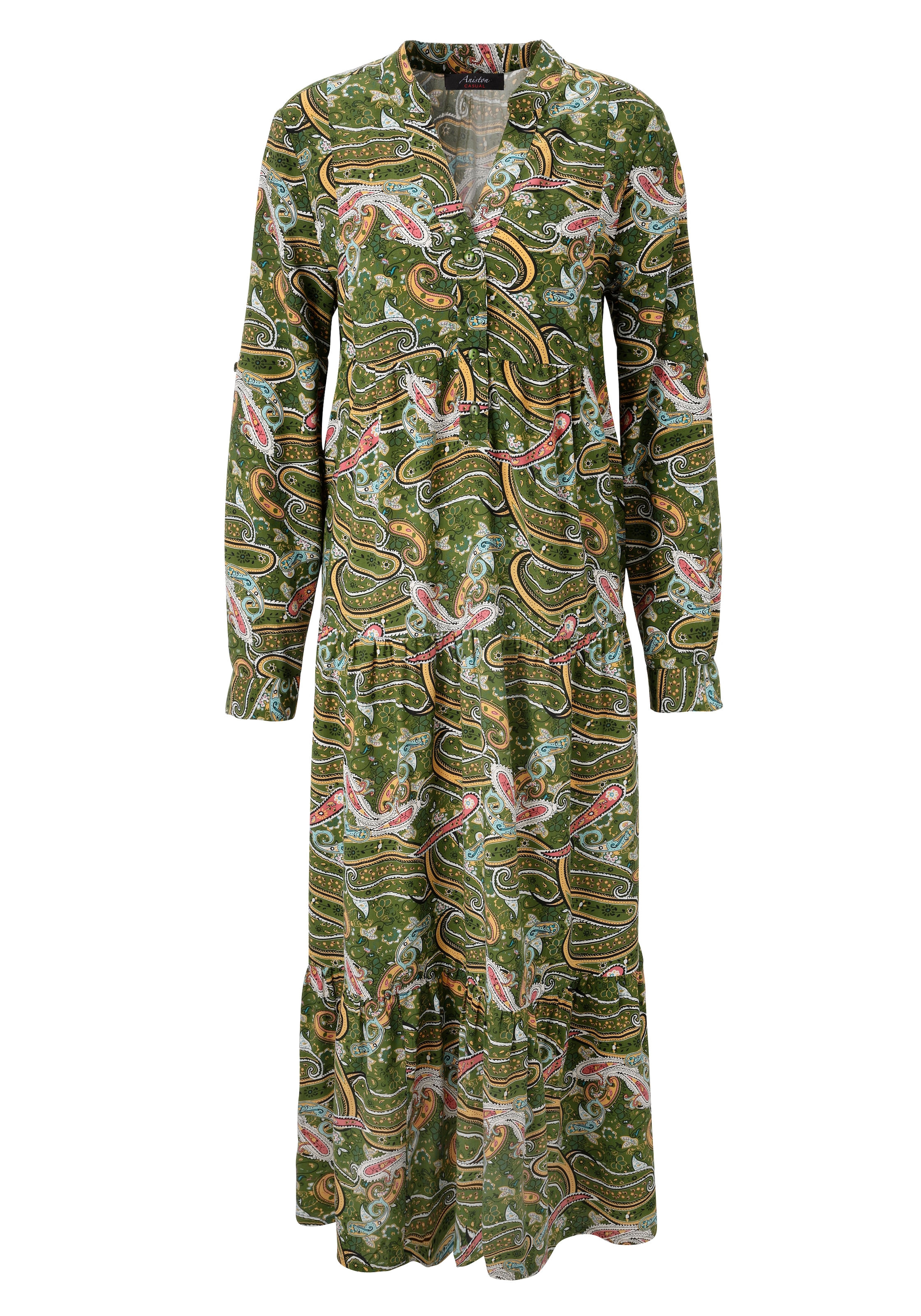 Aniston CASUAL Maxikleid mit farbenfrohen Paisley-Muster bedruckt