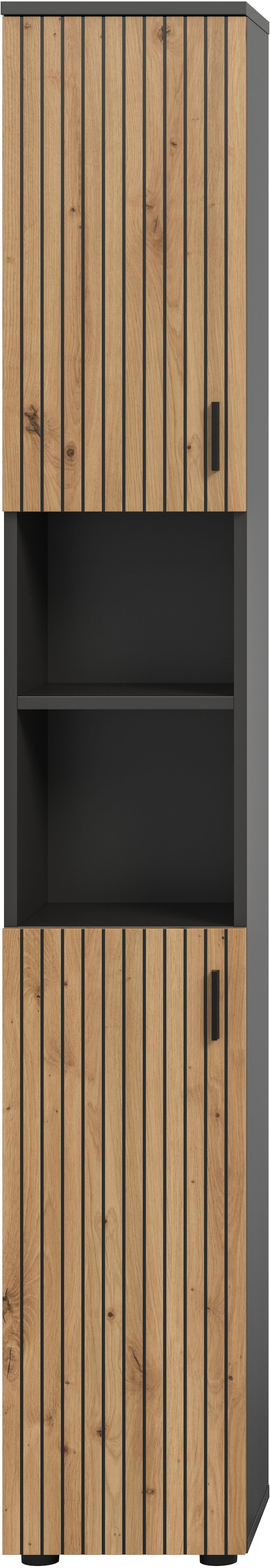 welltime Armoire haute »MANI, Höhe: 192 cm, Paneeloptik, 2 offene Fächer, 2 Türen« 1 cuis tlg. Armoire haute, armoire de salle de bain, salle de bain