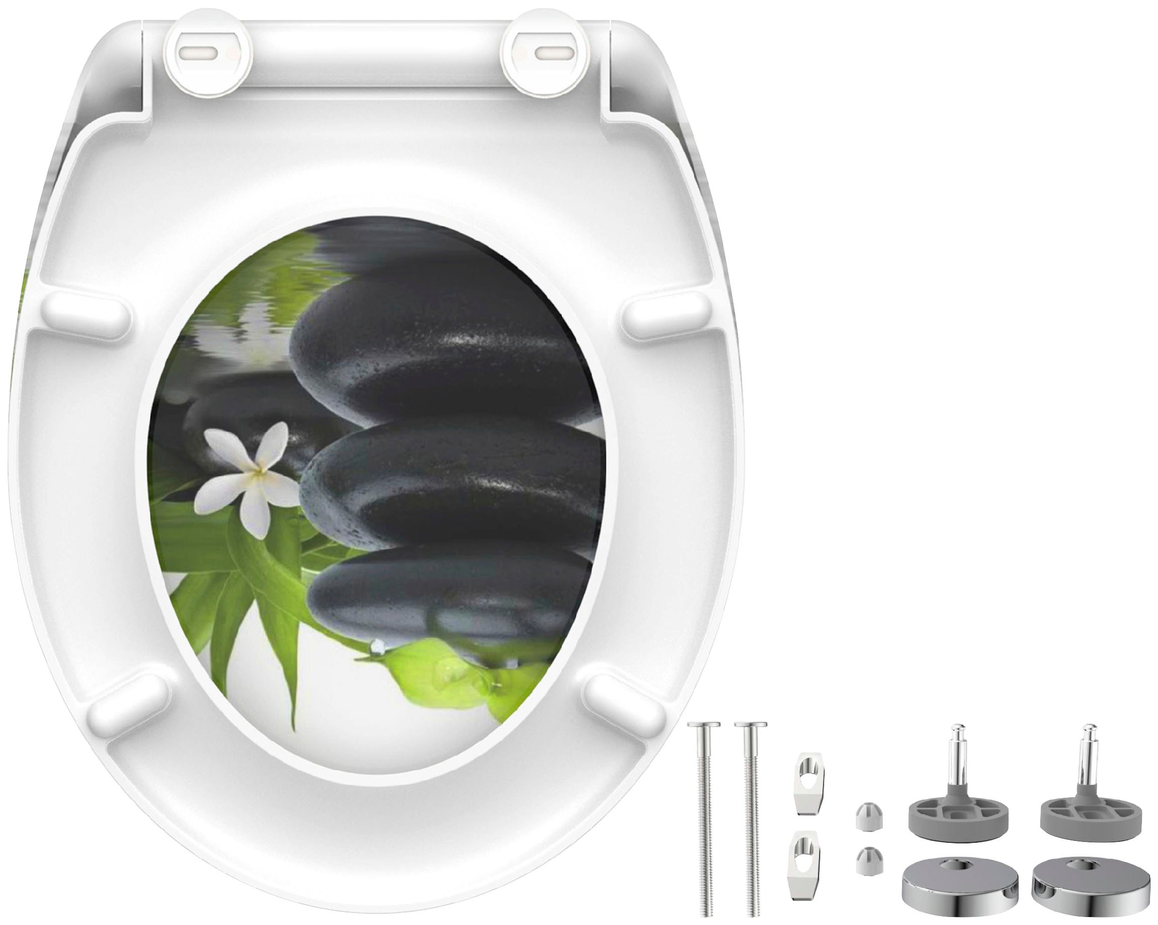 Schütte WC-Sitz »Jasmin« Duroplast, Absenkautomatik, Schnellverschluss, Motivdruck