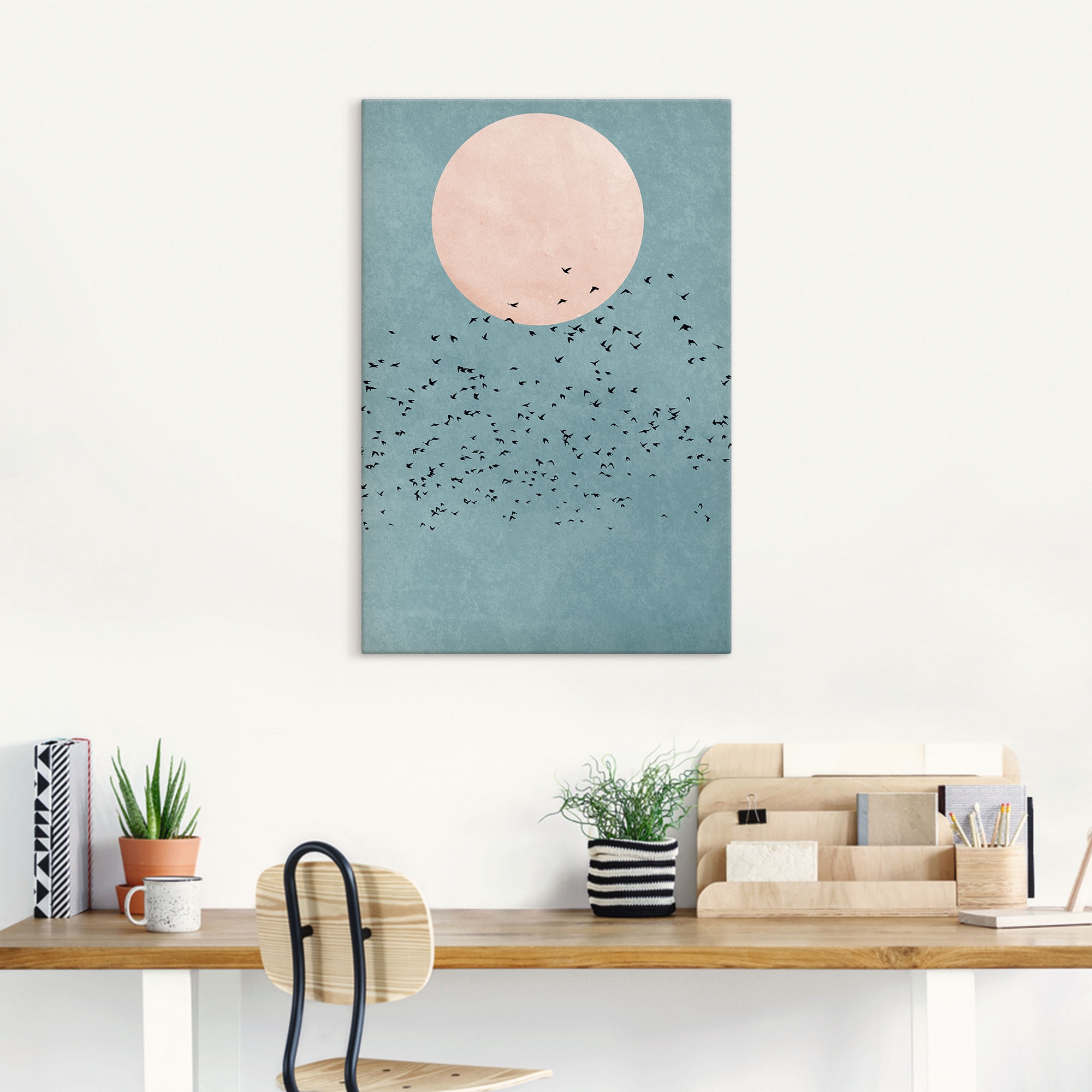 Artland Leinwandbild »Wegfliegen« Himmelsbilder 1 Stk. tlg. auf Holzrahmen gespannt