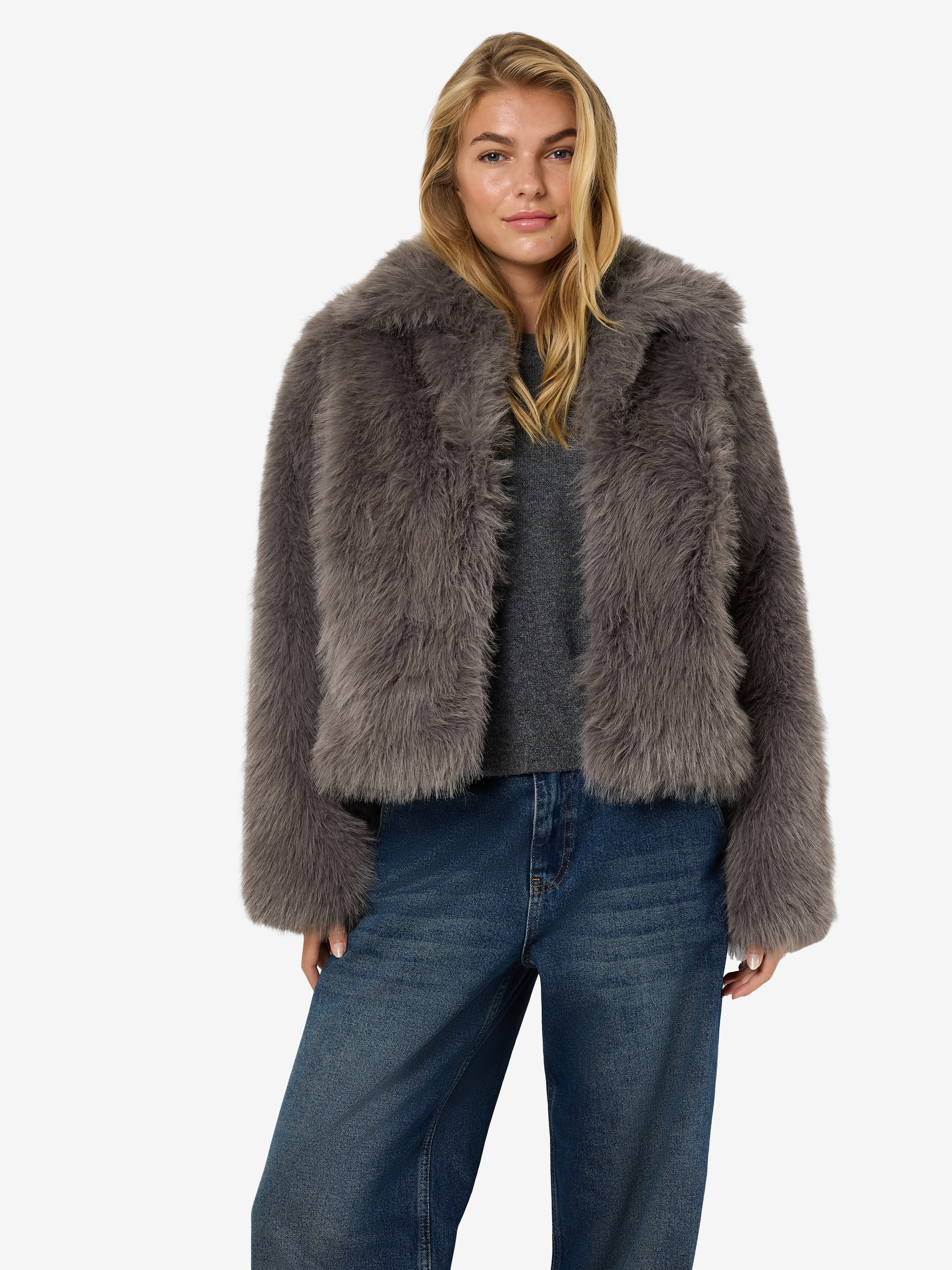 Noisy may Veste en fausse fourrure »NMEVIE L/S FUR JACKET NOOS« Polyester