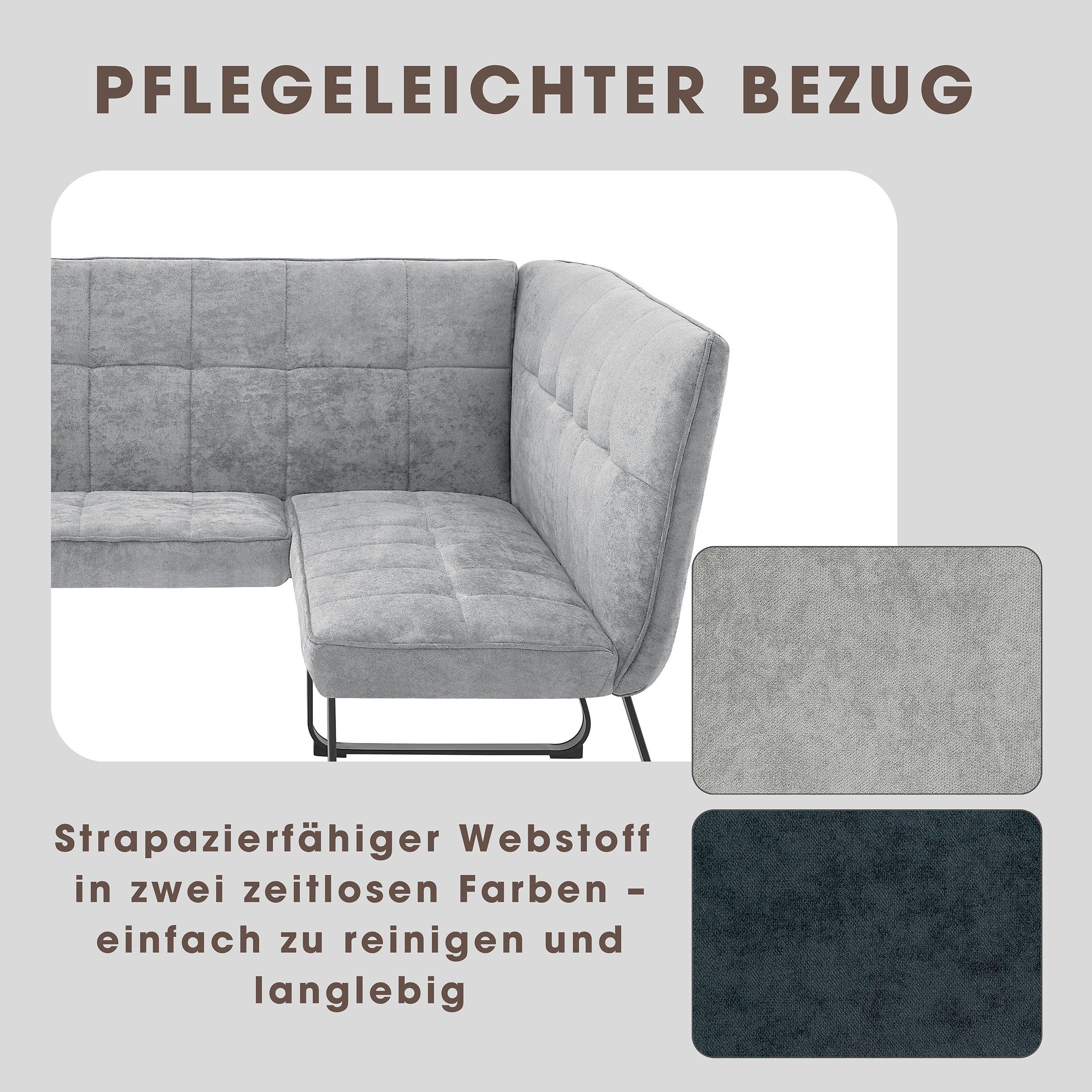 byLIVING Banc d'angle »Talea Küchenbank« 1 cuis tlg. Komortable Nosaqfederung und gemütlicher Stoffbezug mit Farbauswahl