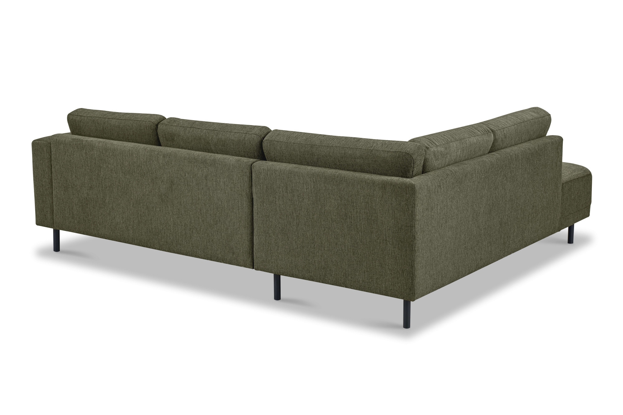 GOODproduct Canapé d'angle »Sveeva, L-Form, B.240 cm, schwarze Metallfüsse« tissu tissé durable, avec suspension ondulée, plusieurs couleurs
