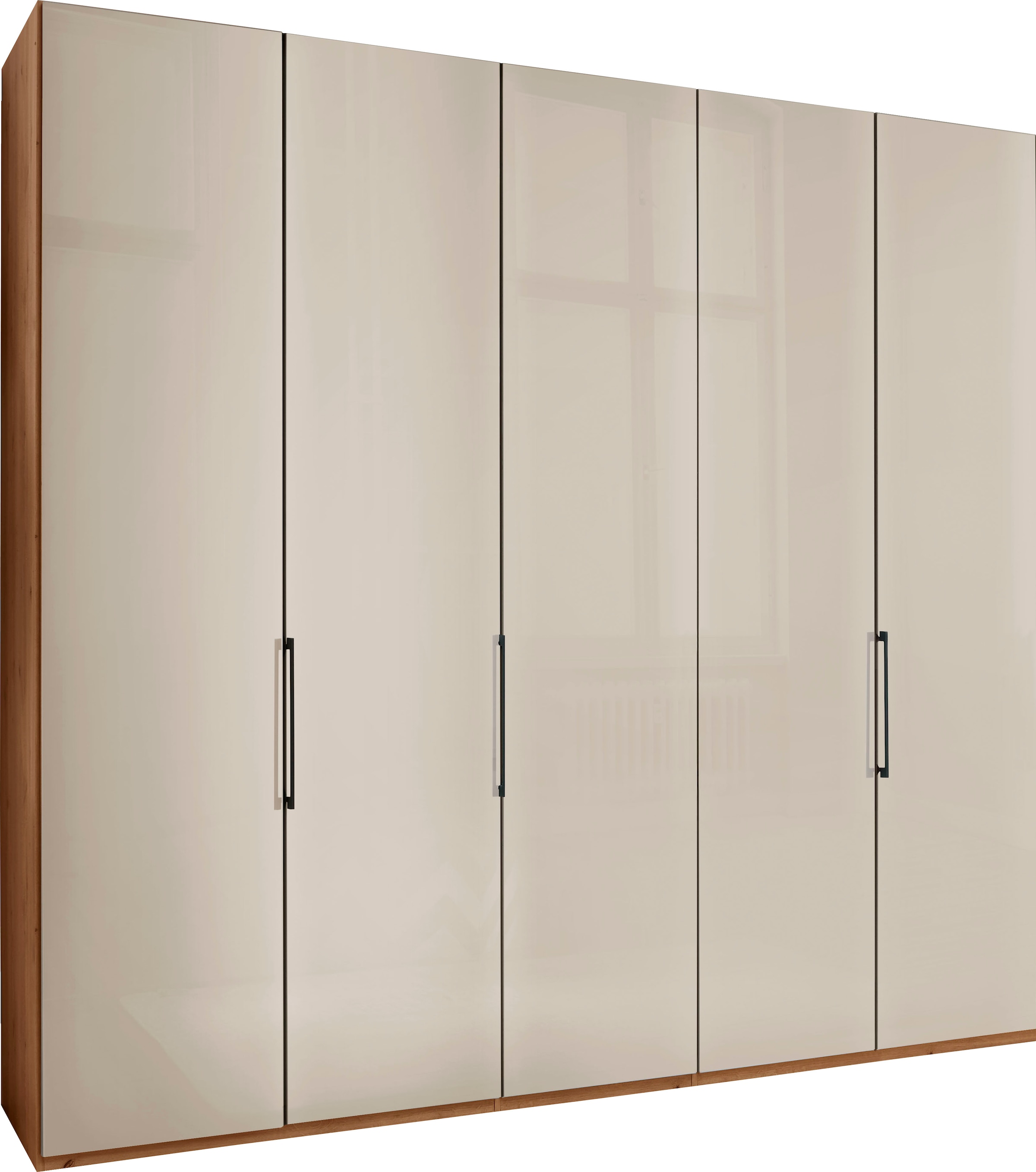 WIEMANN Armoires à vêtements »Monaco, Kleiderschrank, Schrank, Wäscheschrank, mit edler Glasfront« 2 Breiten, 2 Höhen 216/236 cm auswählbar, MADE IN GERMANY,  hochwertigen Beschläge inkl. Türdämpfung, variable Inneneinteilung
