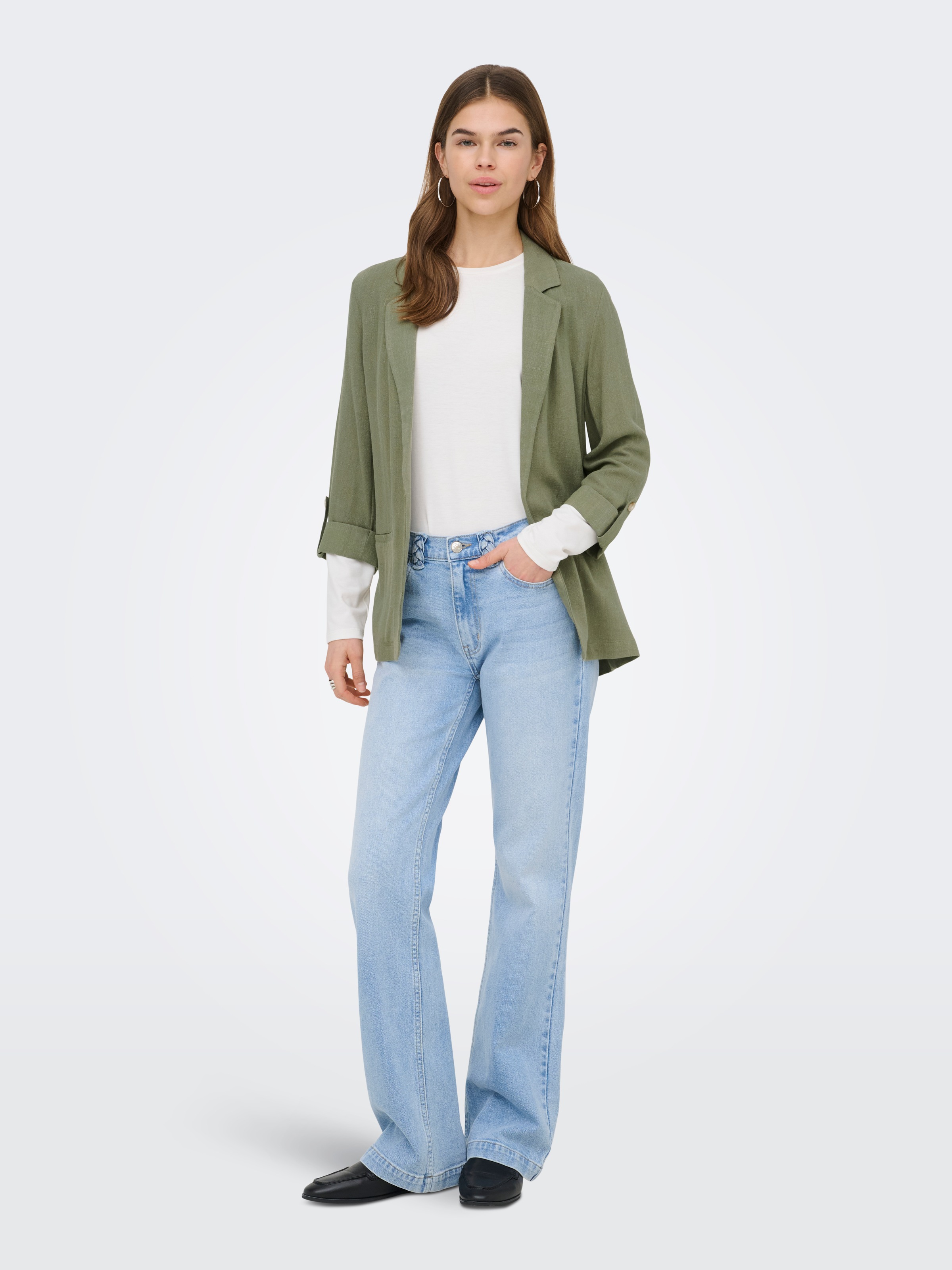ONLY Blazer long »ONLSIESTA 3/4 OPEN LIN BL BLAZE TLR NOOS«