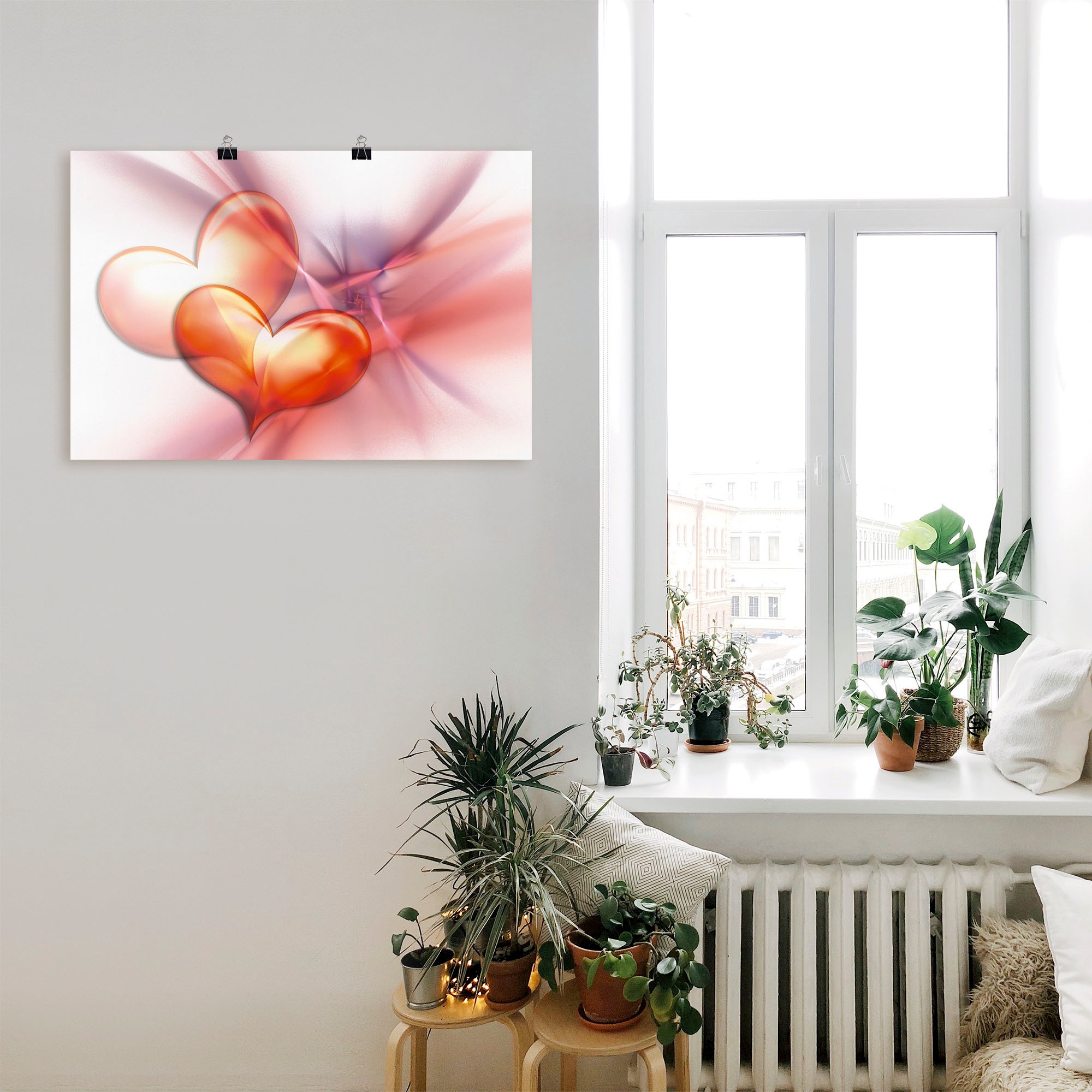 Artland Wandbild »Das höchste Glück« Herzen 1 Stk. tlg. als Leinwandbild, Poster in verschied. Grössen