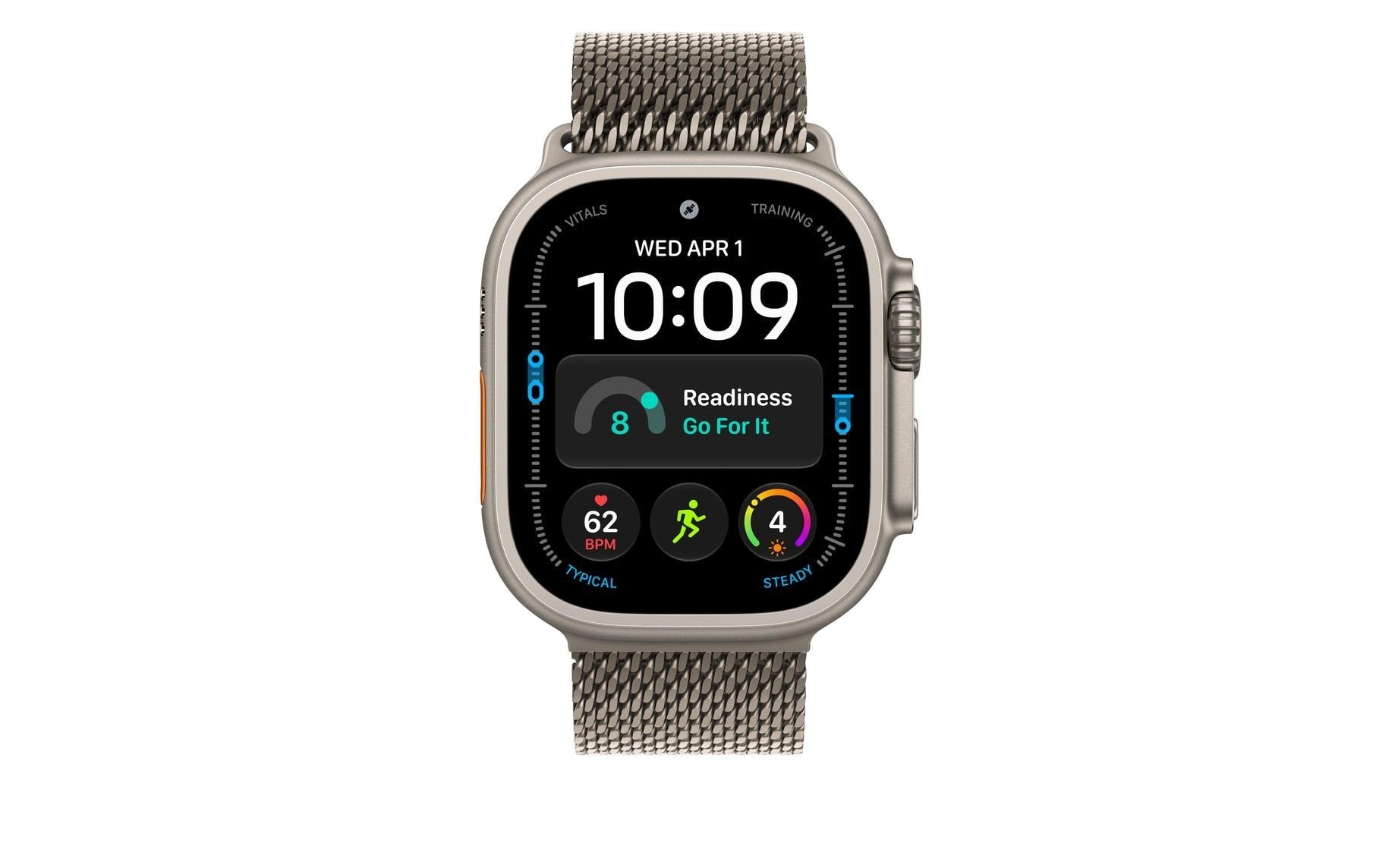 Apple Bracelet de montre intelligente »Milanese Loop 49 mm Natural Titanium Medium«