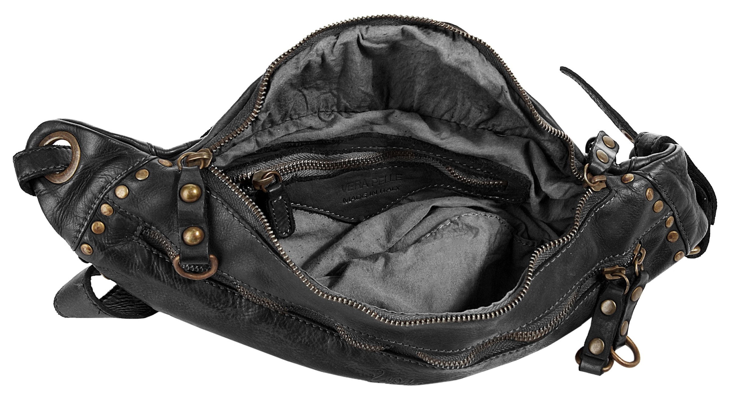 X-Zone Umhängetasche echt Leder, Made in Italy