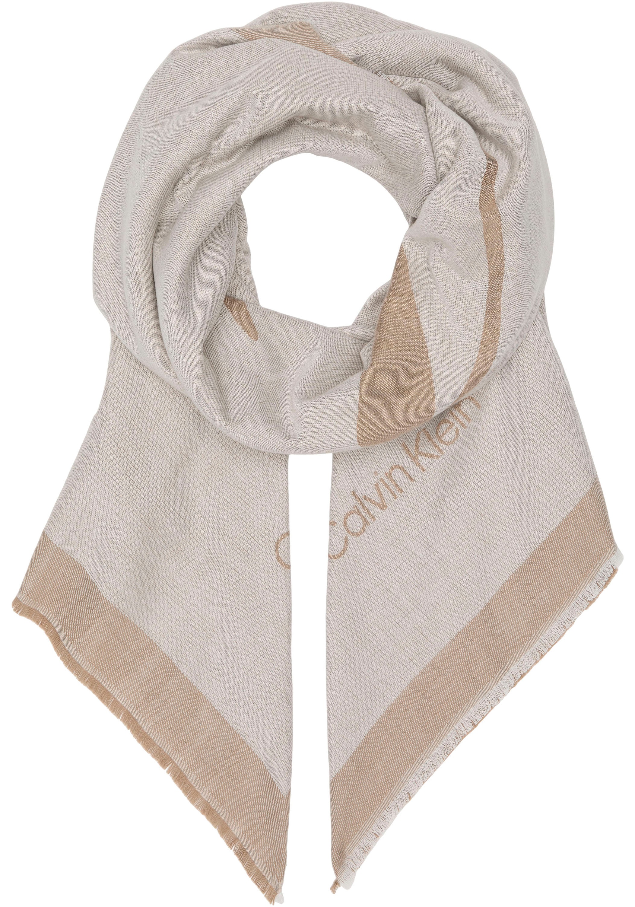 Calvin Klein Foulard de mode »CALVIN CHAMBRAY SQUARE SCARF« Mit Markenlabelemblem