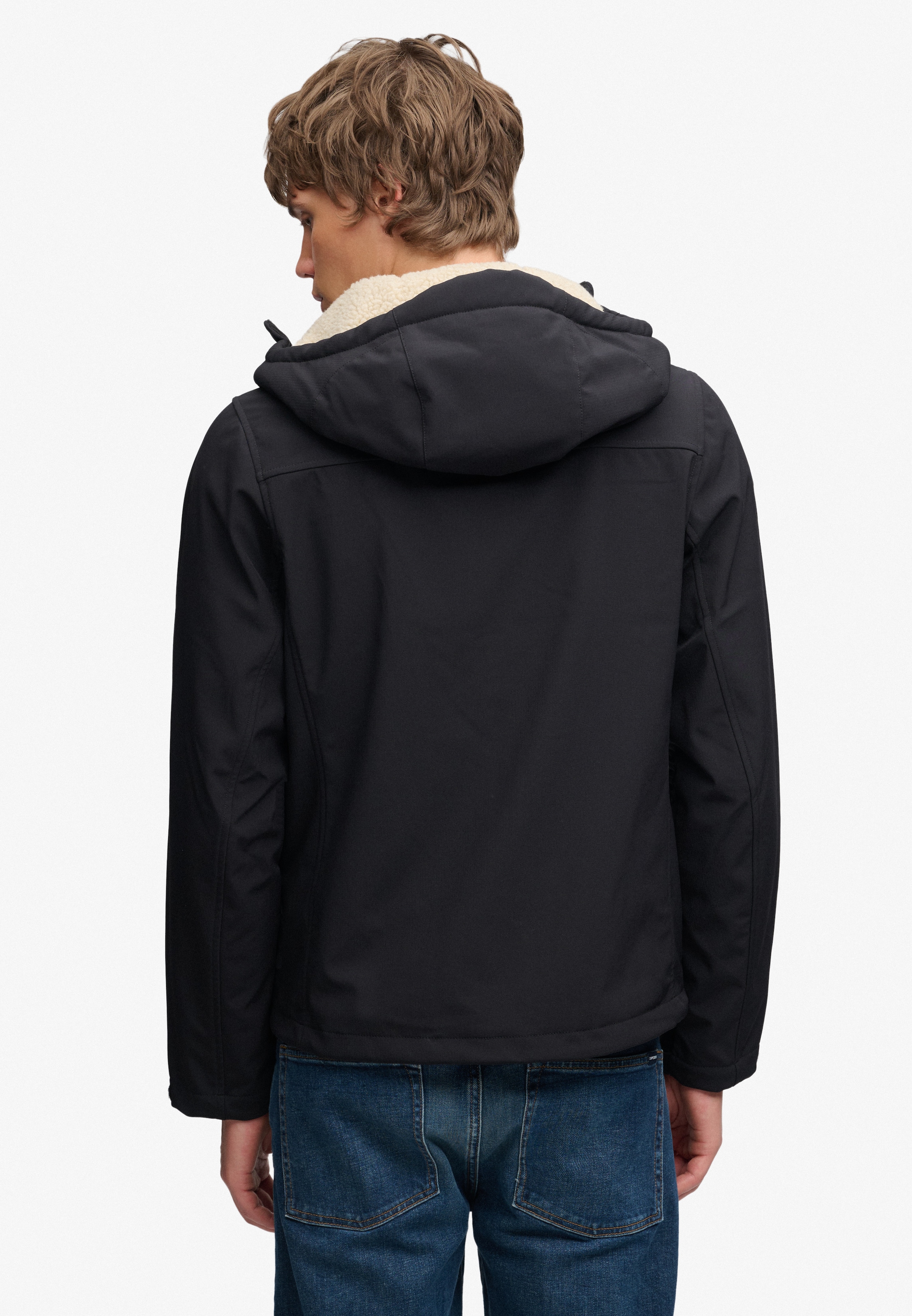 Superdry Veste d'extérieur »HOOD BORG TREKKER JKT« avec capuche mélange de matières, coupe décontractée