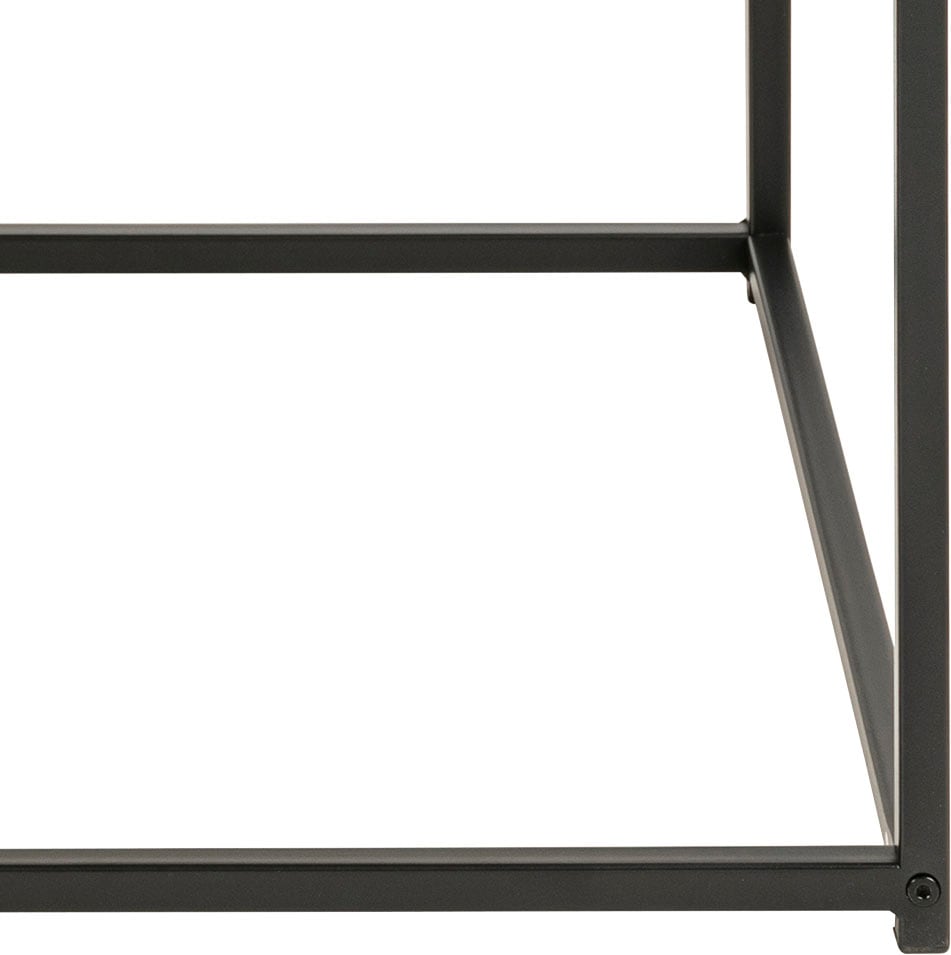 ACTONA GROUP Table basse structure métallique au look industriel moderne, carrée, largeur 60 cm