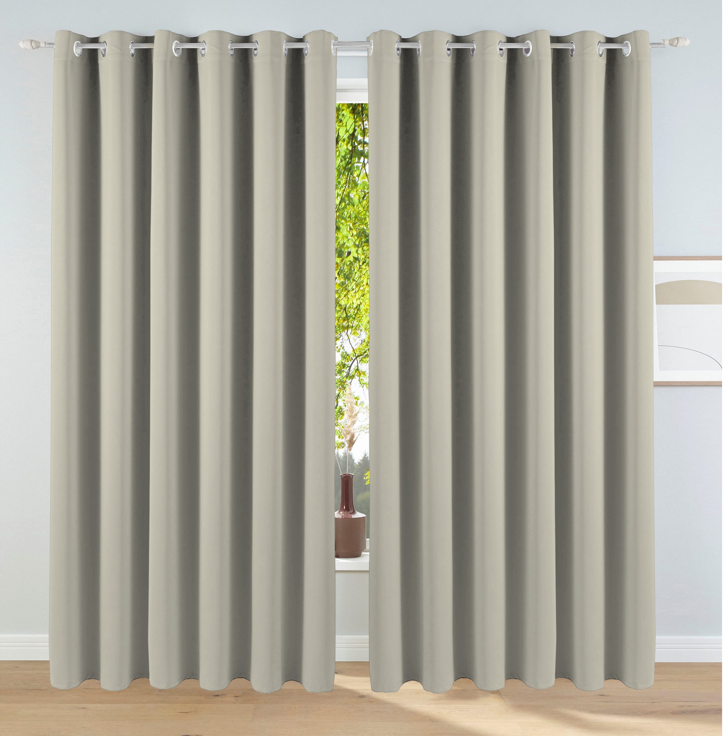 GOODproduct Verdunkelungsvorhang »Solana« Ösen 1 Stk. tlg. Vorhang, Gardine, Breite 280 cm, verdunkelnd, einfarbig, Raumteiler