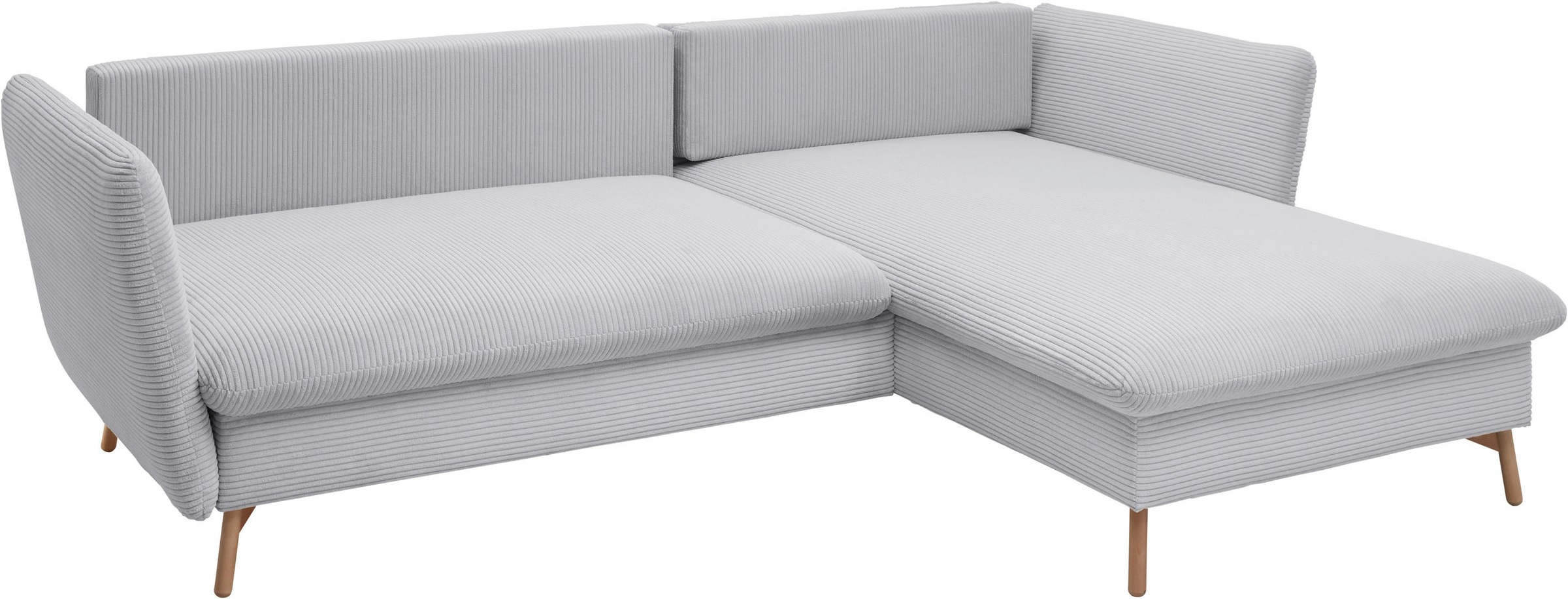 GOODproduct Ecksofa »MERLE, 258 cm, L-Form, traumhafter Cord,« mit Bettfunktion und Bettkasten, Liegefläche 224 x 139