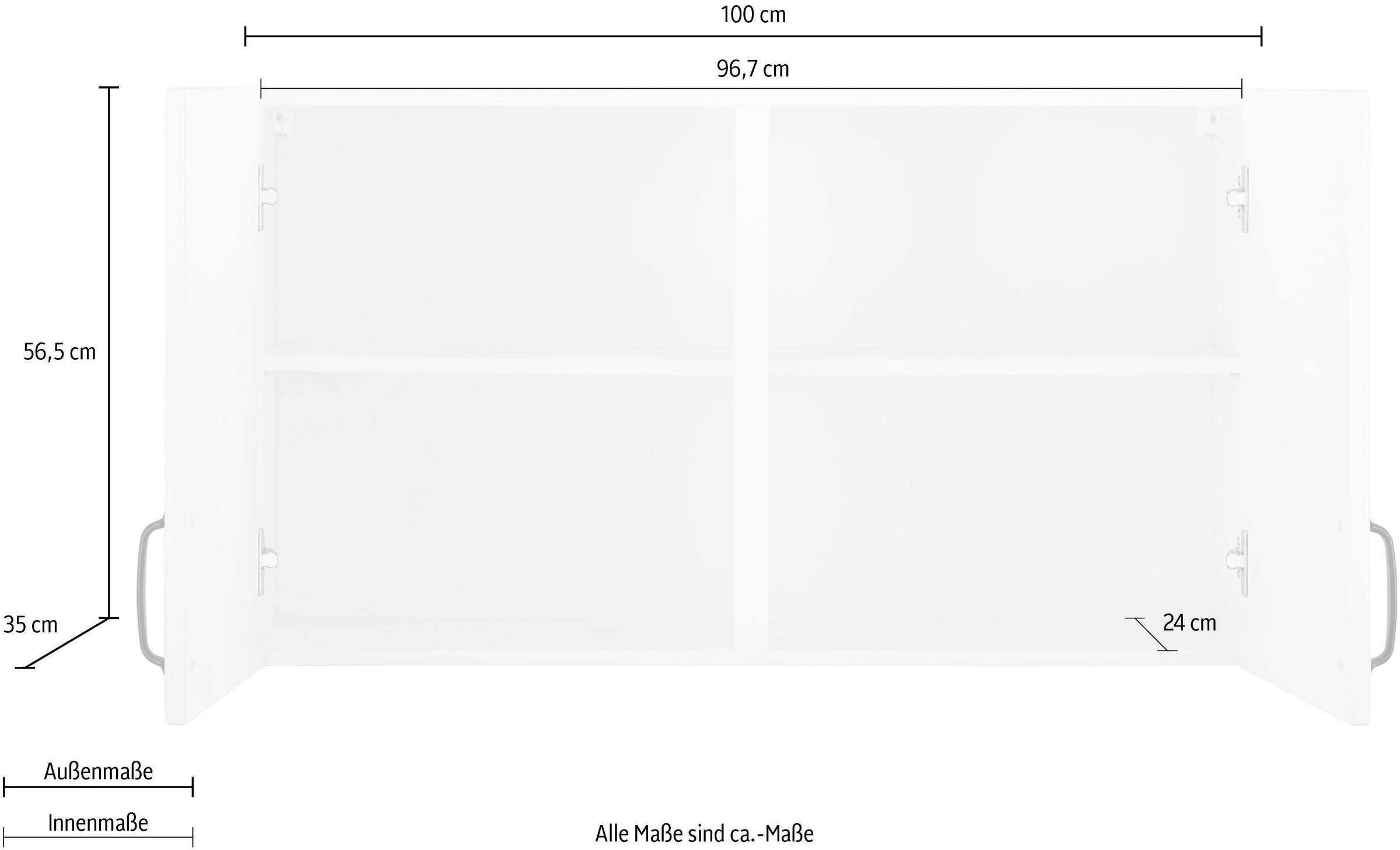 wiho Küchen Hängeschrank »Erla« 100 cm breit mit Kassettenfront