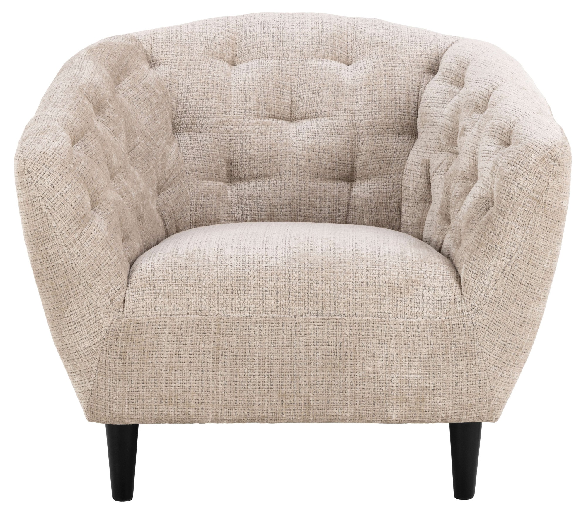 ACTONA GROUP Fauteuil lounge »Ria« fauteuil 1 place, chenille beige, avec piqûres losanges et ressorts ensachés