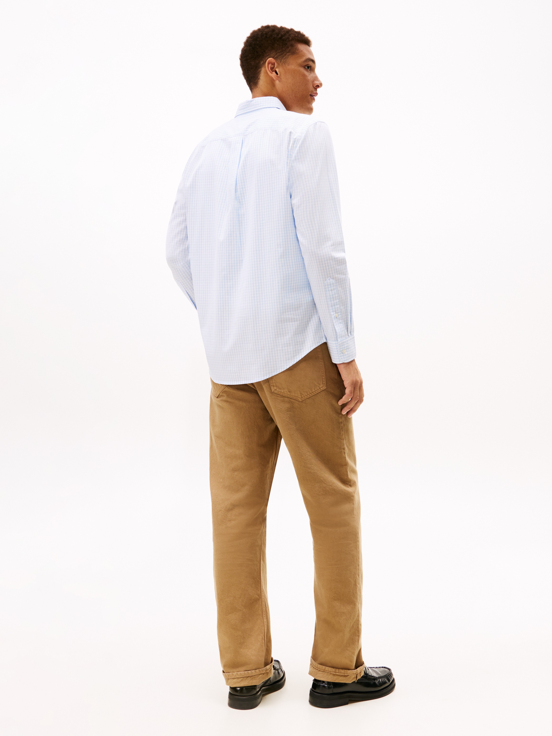 Tommy Hilfiger Chemise à manches longues »FLEX POPLIN BIG GINGHAM« regular fit, Button-down-Kragen