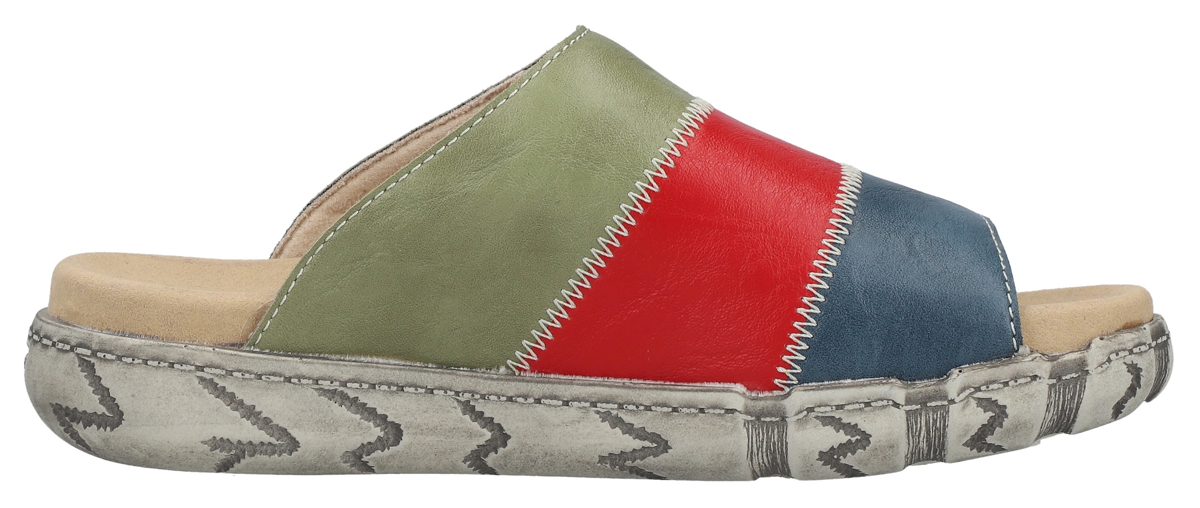 Rieker Pantolette  Chaussure d'été, chausson d'intérieur aspect patchwork