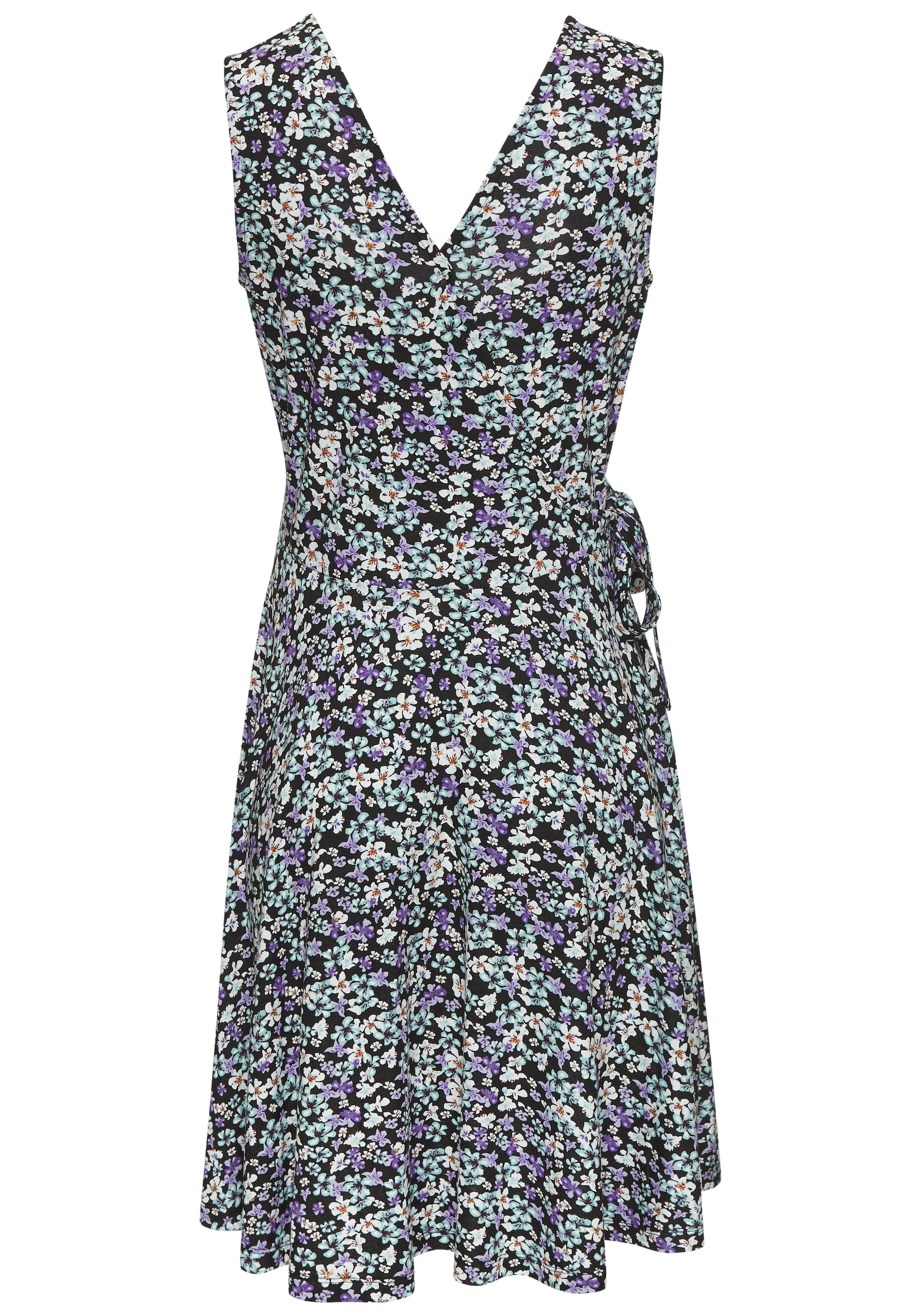 Vivance Jerseykleid mit Alloverdruck und Bindeband, Wickelkleid, Sommerkleid