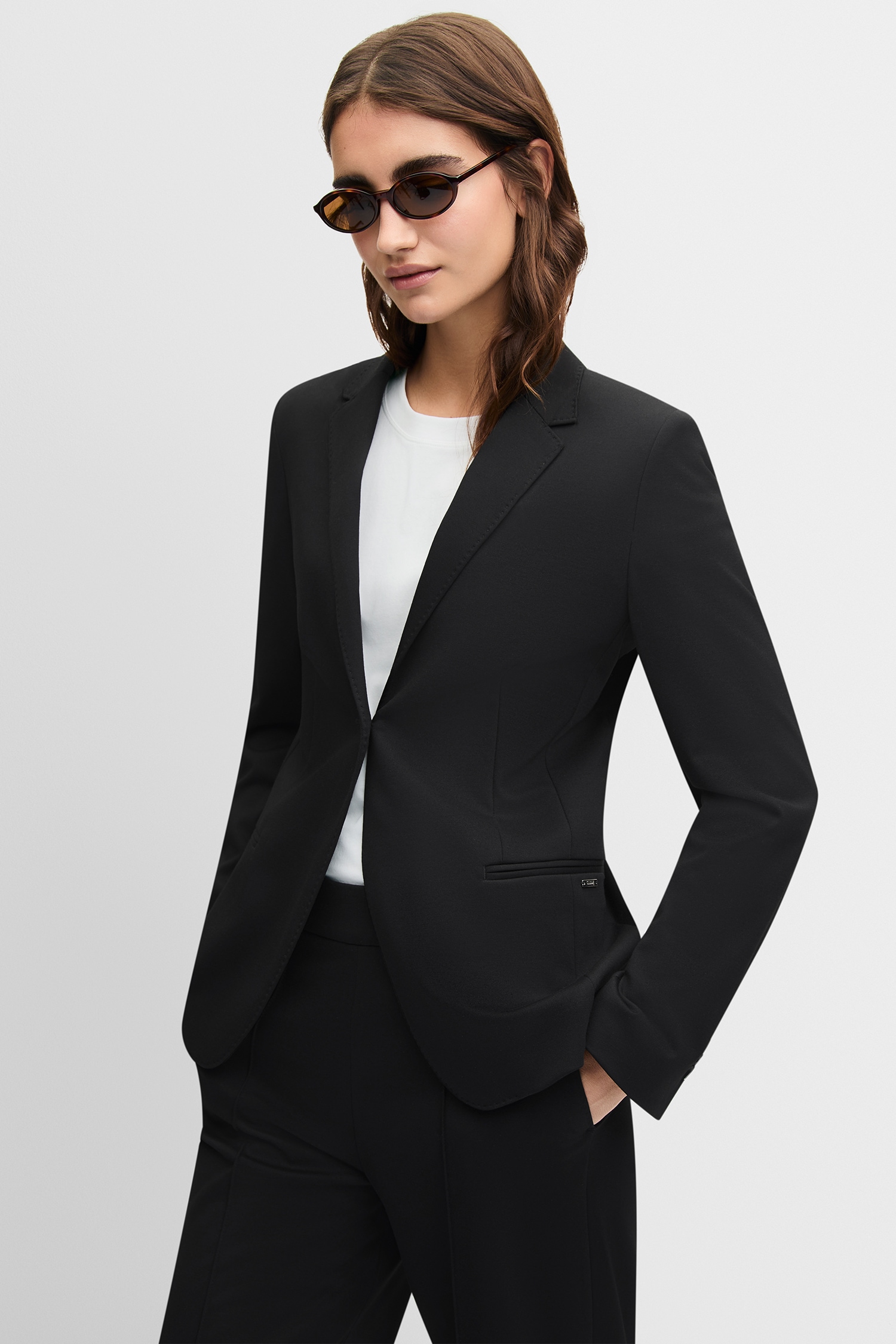 Cinque Veste blazer »CILEO« Regular Fit, 1-Knopf-Form, elastischer Materialmix