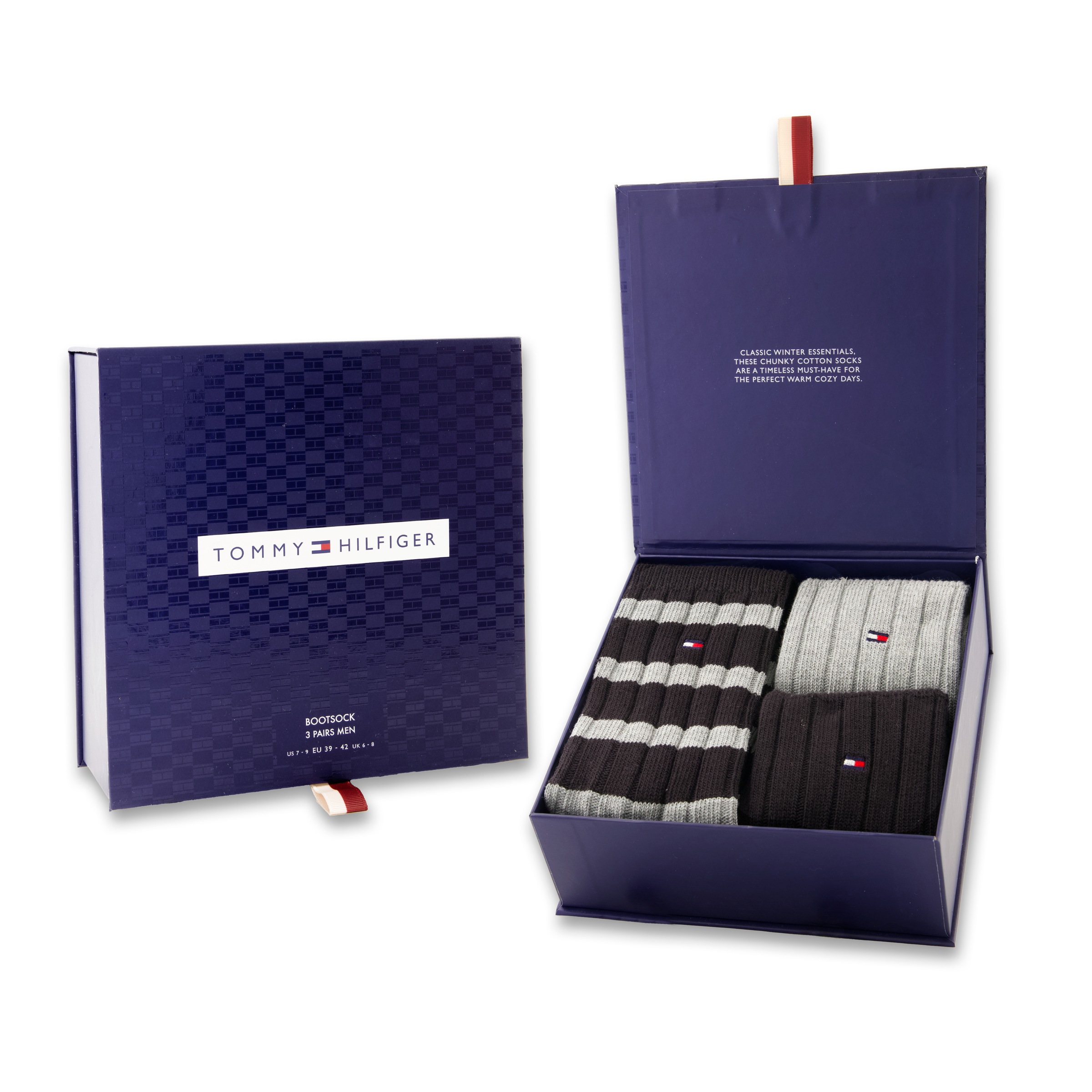 Tommy Hilfiger Socken »TH MEN SOCK 3P GIFTBOX BOOTSOCK« 3 Paar, 