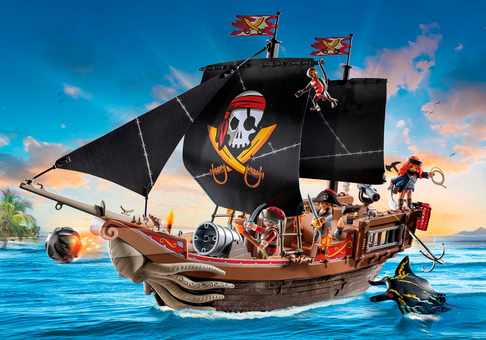 Playmobil® Jeu de construction »Grosses Piratenschiff (71530), Pirates« Made in Europe
