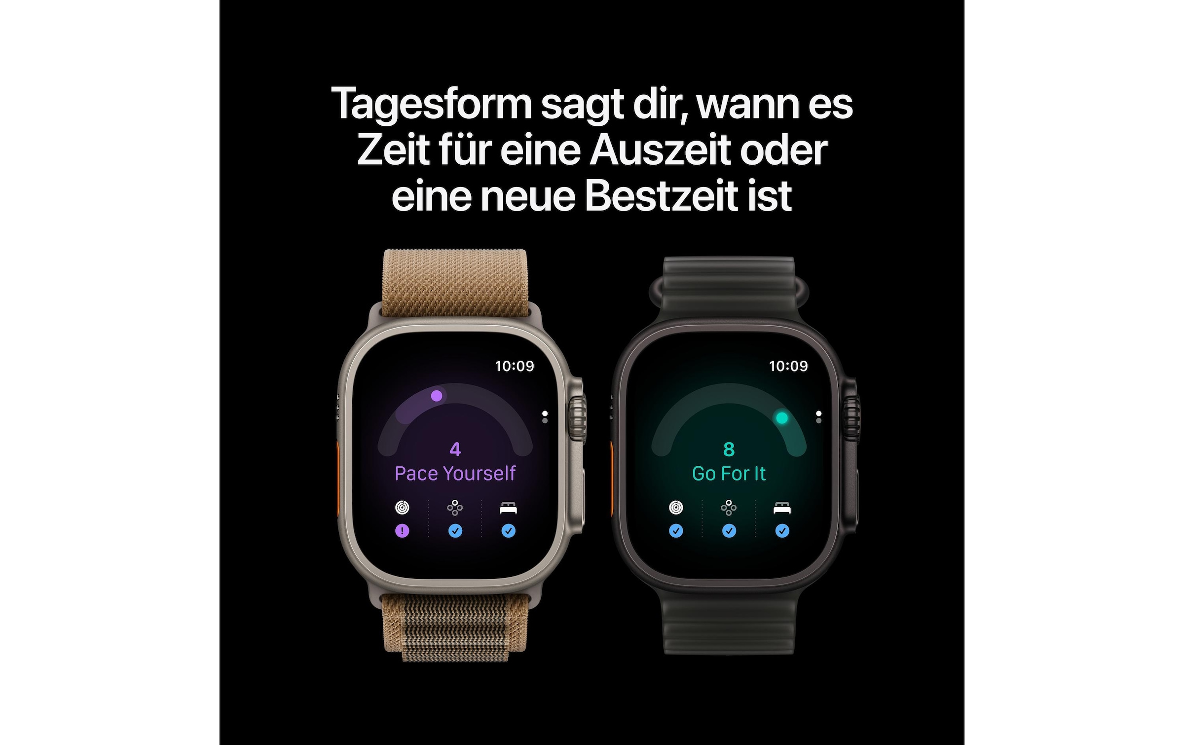 Apple Smartwatch »Apple Watch Ultra 4 Nature Titan Milanese Loop M«