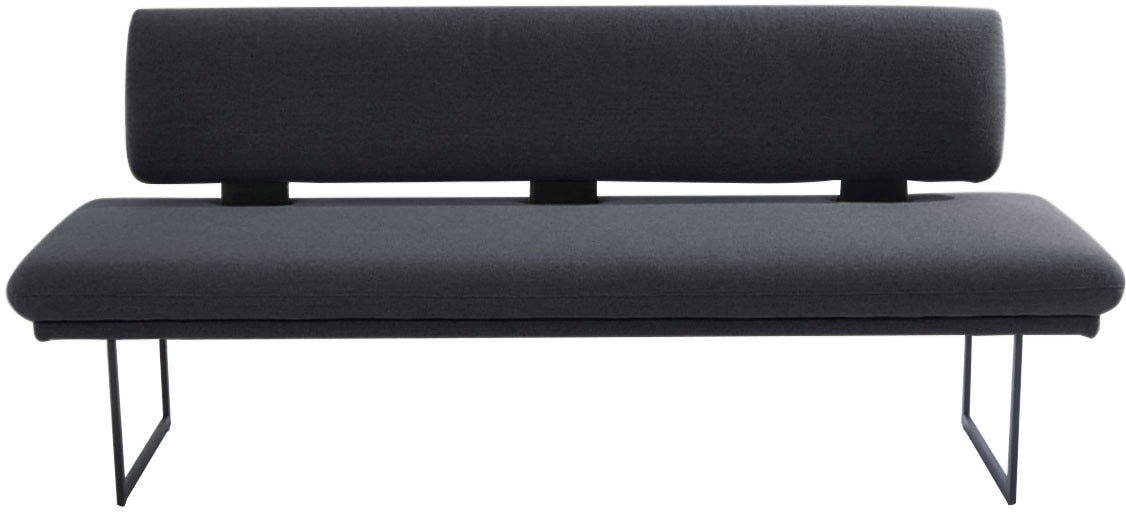 K+W Komfort & Wohnen Polsterbank »Longbeach« 1 Stk. tlg. mit Metallkufen in schwarz Struktur, in der Breite 204cm oder 224cm