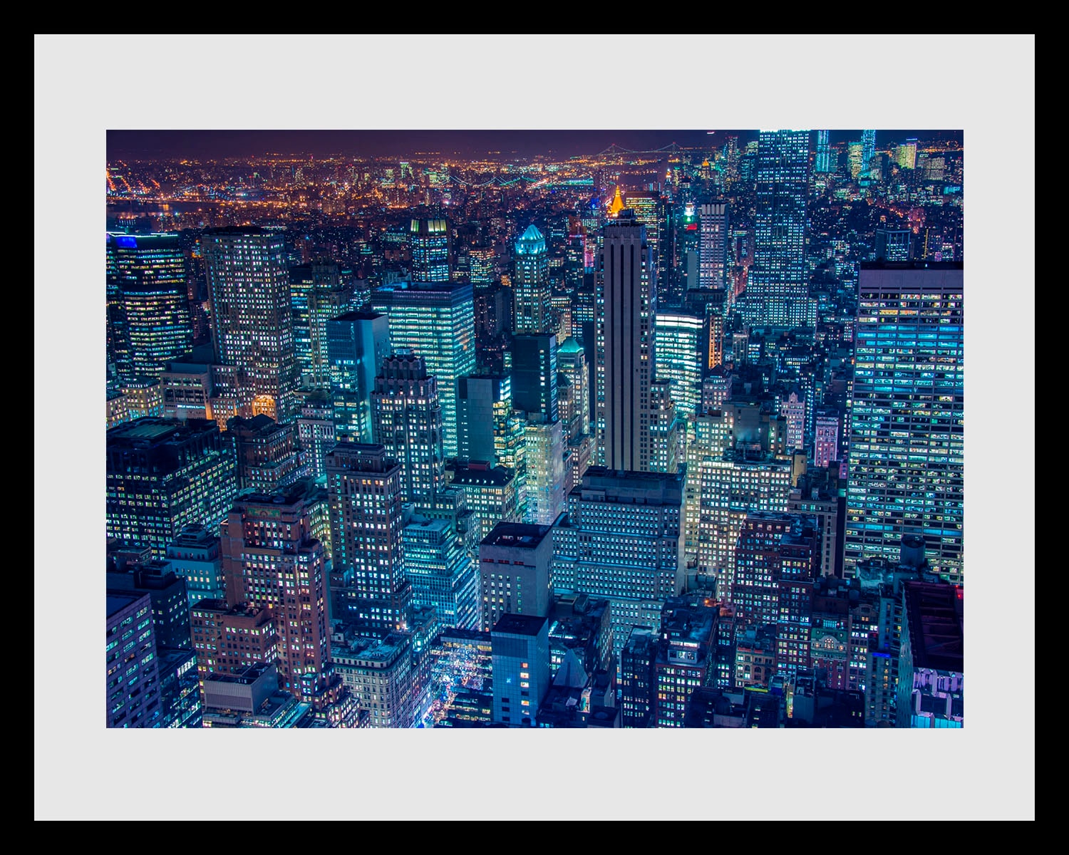 queence Bild »NYC« Amerika | Bilder von Amerika | Gebäude | Kunst | Stadt | Städte 1 Stk. tlg. HD Premium Poster-Druck inkl. Holzrahmen