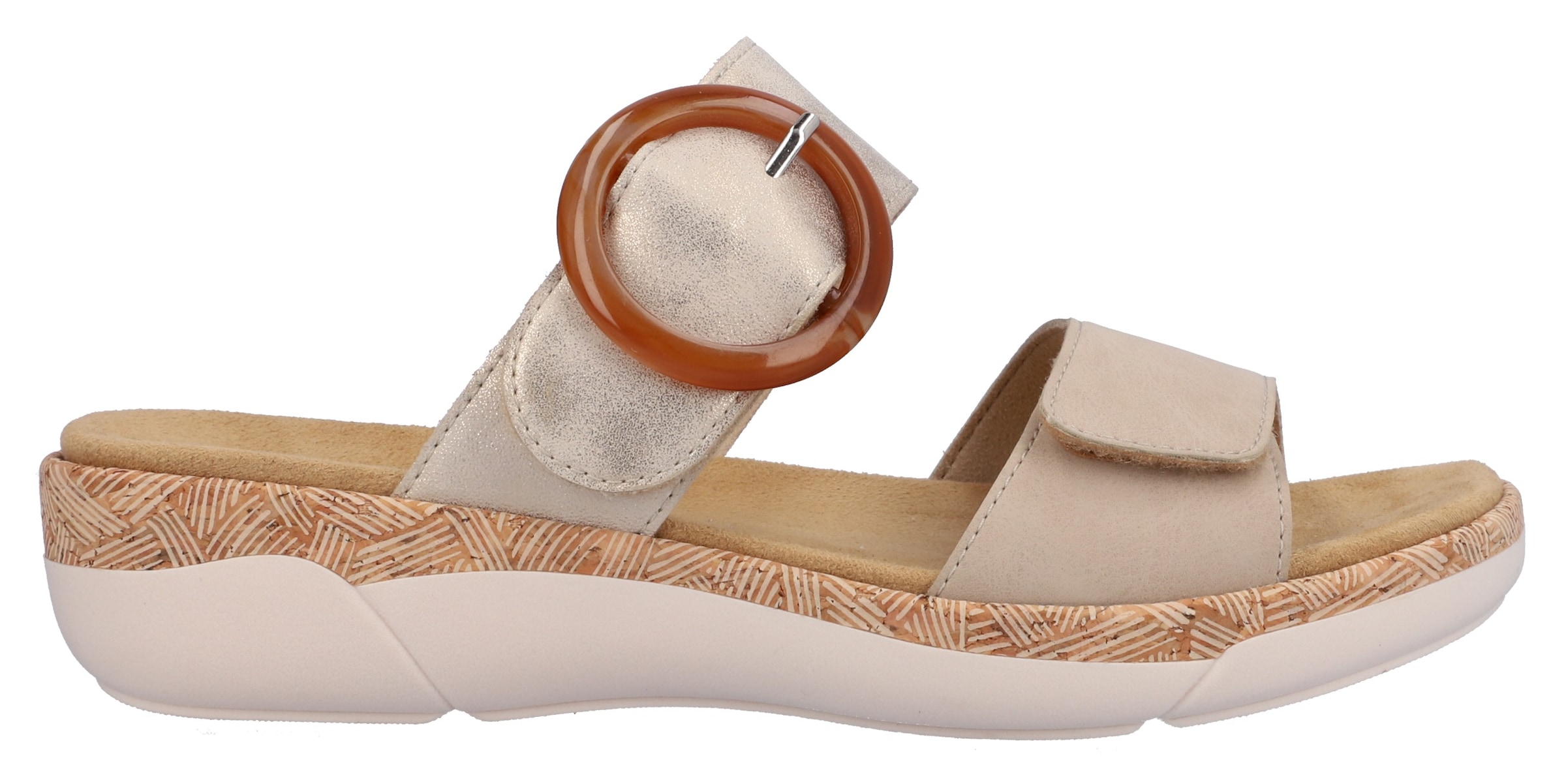 Remonte Pantolette  Keilabsatz, Sommerschuh, Schlupfschuh mit Wechselfussbett