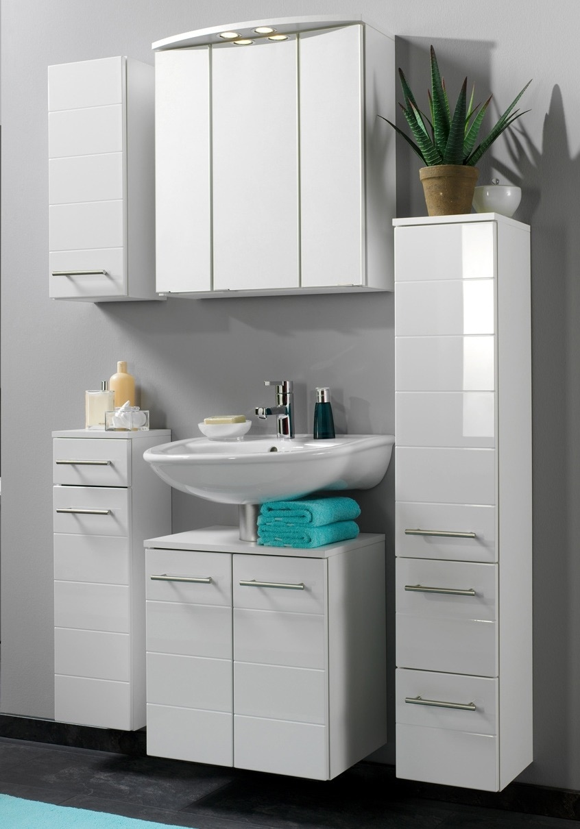 welltime Unterschrank »Porto« Breite 25 cm, mit hochglänzenden Fronten