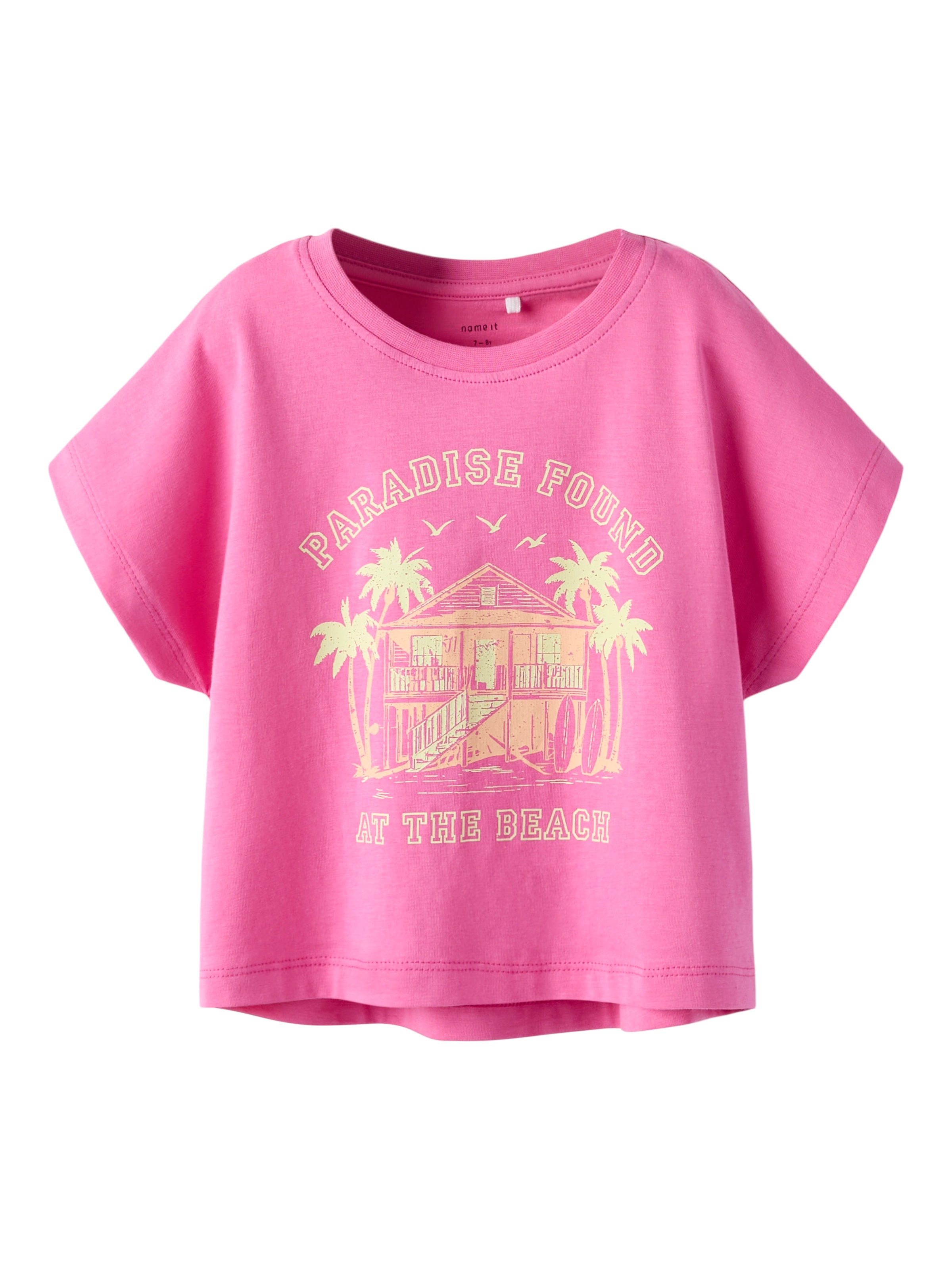 Name It T-shirt à manches courtes »NKFVILMA CAPSL CROP TOP F1 NOOS« Baumwolle, regular fit