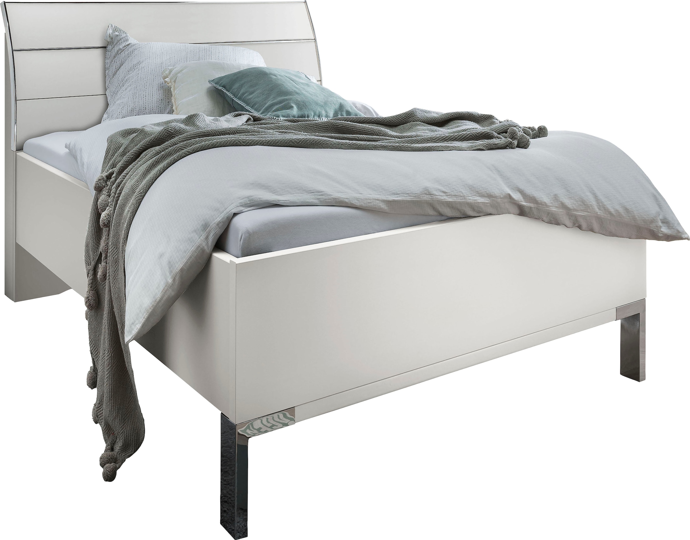 WIEMANN Futonbett »Monaco, 4-fache Liegehöhenverstellung« mit stilvollem Holzkopfteil, Made in Germany