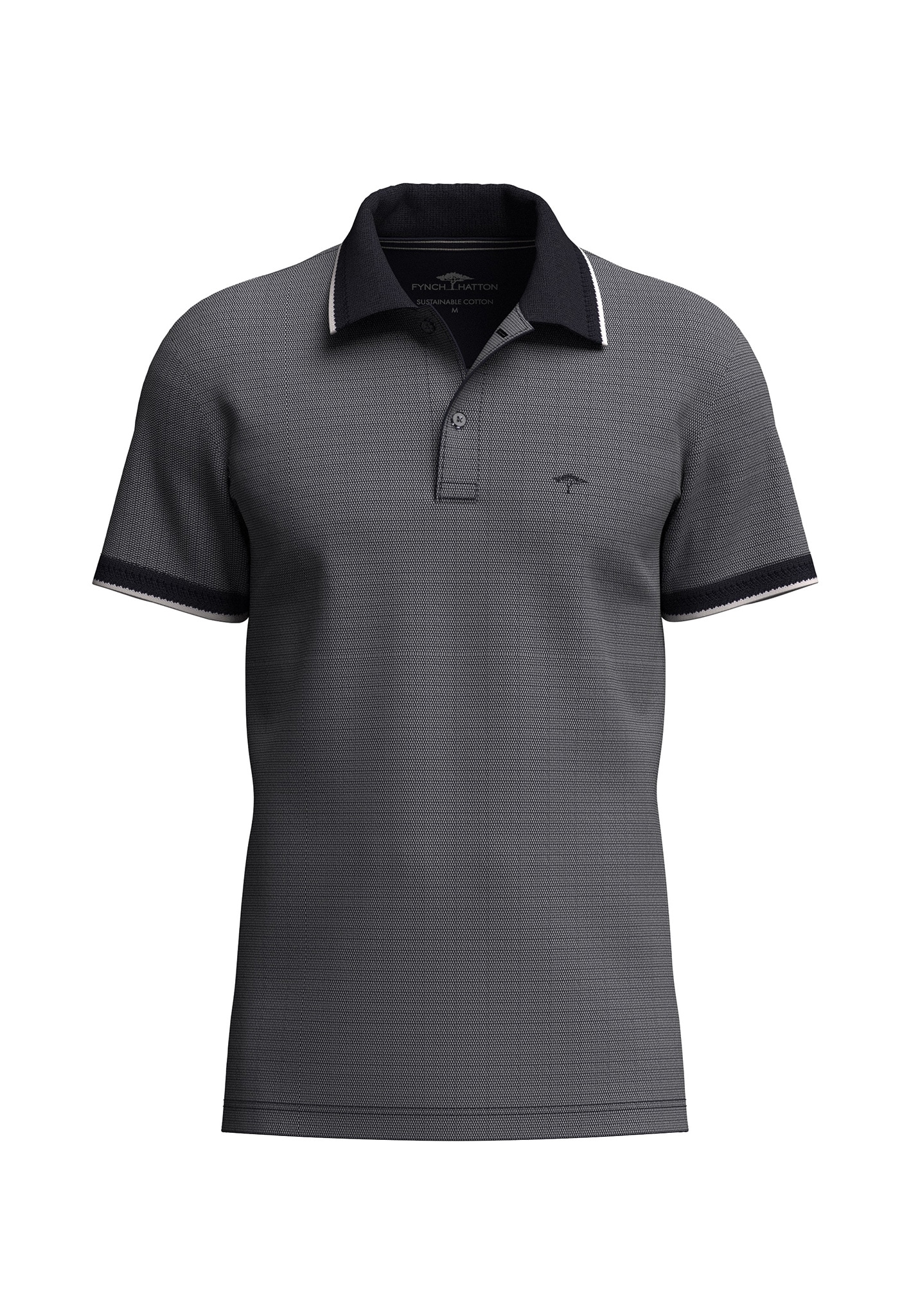 FYNCH-HATTON Polo mit Logo Stickerei