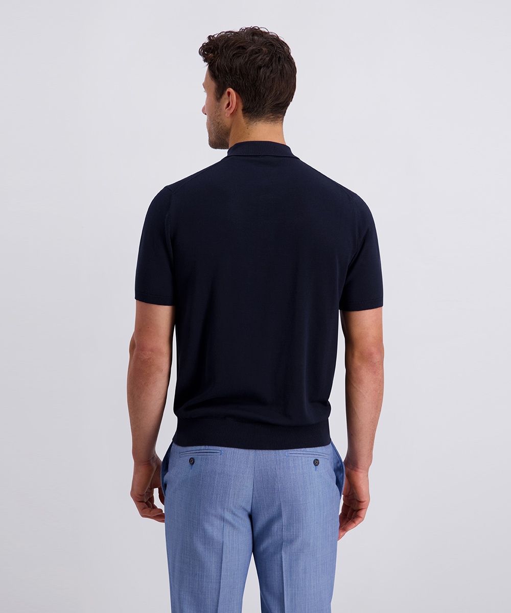 Pierre Cardin Poloshirt »Strick Polo kurzarm« mit Rippbündchen