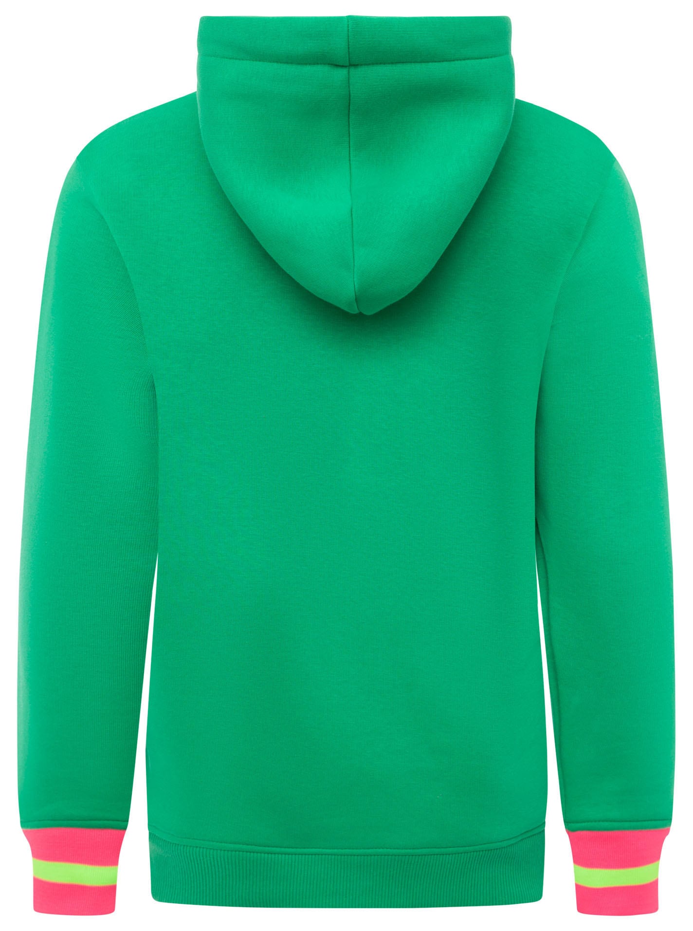 Zwillingsherz Hoodie »"SMILE"«, grande broderie, poignets rayés, poche avant, capuche
