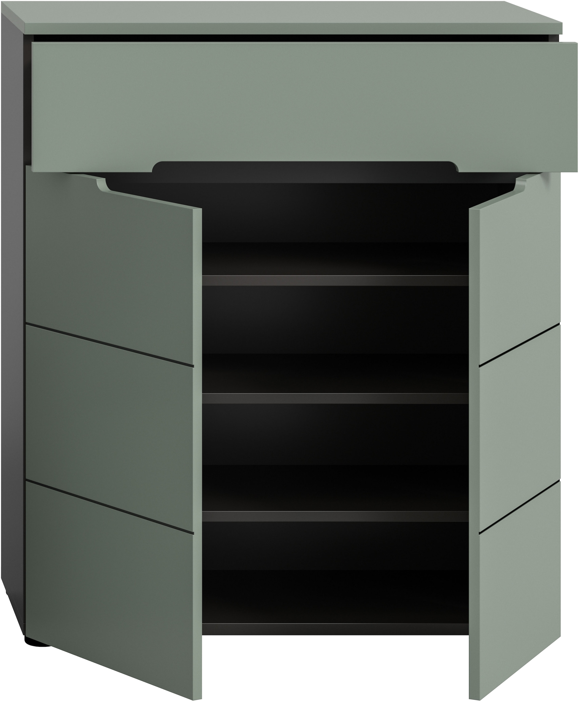 INOSIGN Commode à chaussures »REHAT, TOPSELLER!, Breite 80cm, 2 Türen, 1 Schubkasten, 4 Fächer« in verschiedenen Farben erhältlich, Platz für ca. 12 Paar Schuhe, 1 cuis tlg. Schuhschrank, Kommode, Garderobenschrank, Anrichte, Sideboard