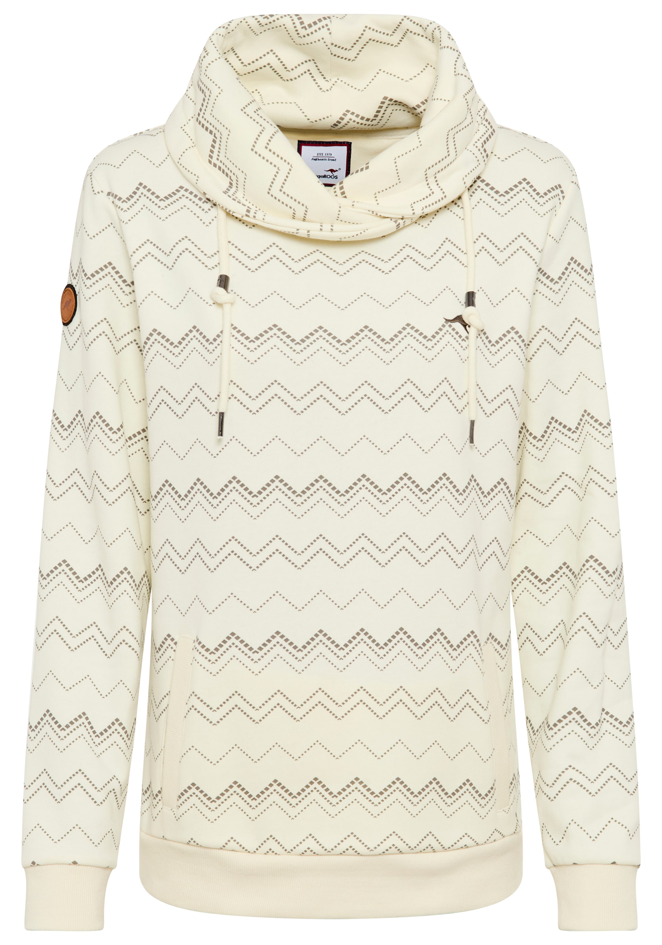 KangaROOS Sweatshirt , mit hohem kuscheligen Kragen und Alloverdruck
