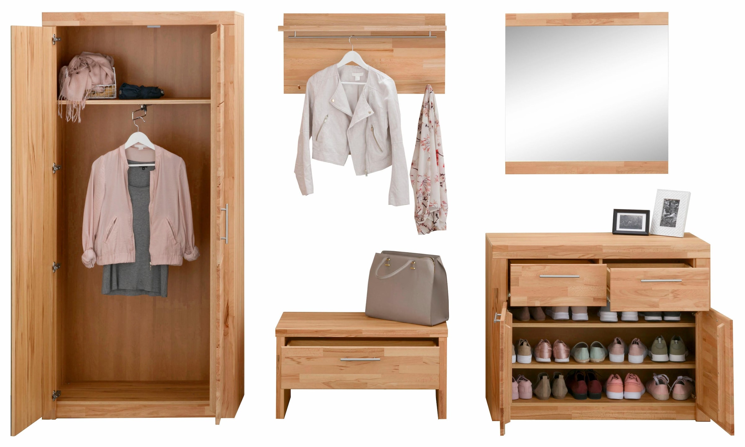 VOGL Möbelfabrik Garderoben-Set »Toronto« Set, 5 Stk. tlg.