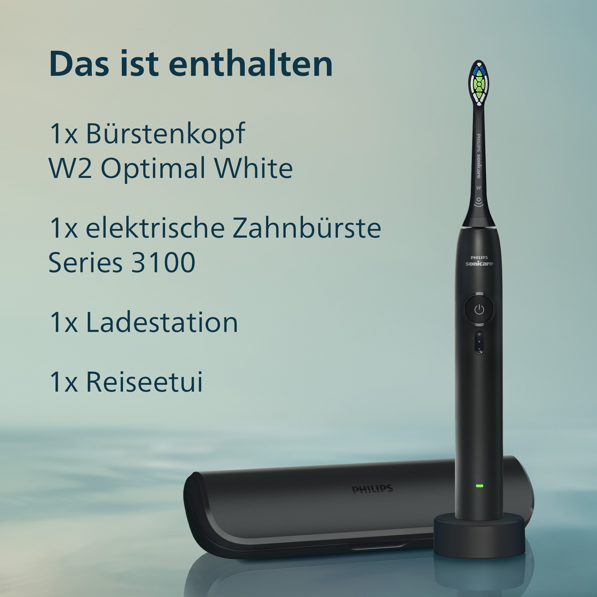Philips Sonicare Brosse à dents électrique »Series 3100« mit Drucksensor, 3 Intensitätsstufen, inkl. Reiseetui und Ladegerät
