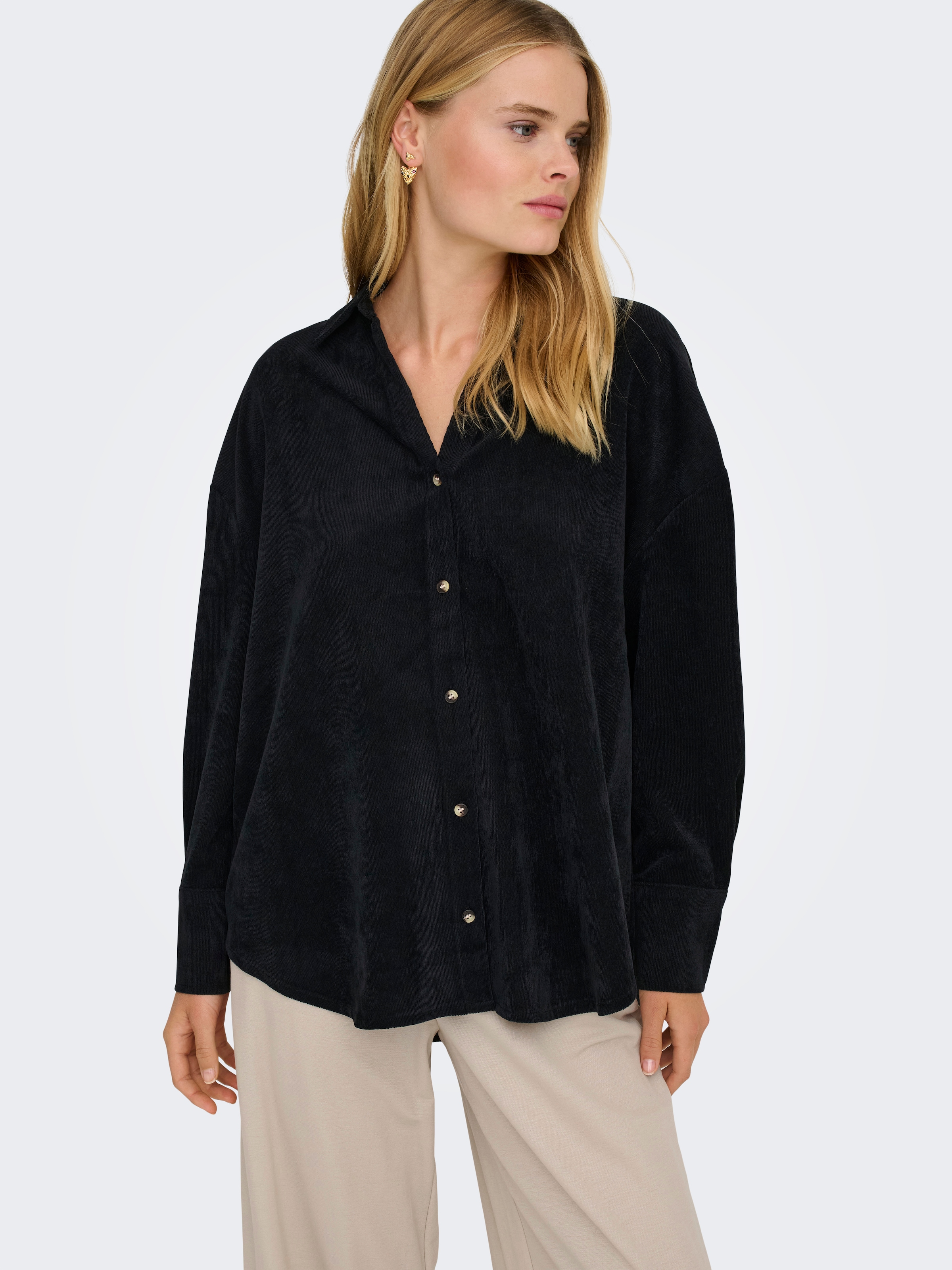 ONLY Langarmbluse »ONLMARIKE LIFE L/S CORD LOOSE SHIRT PNT«