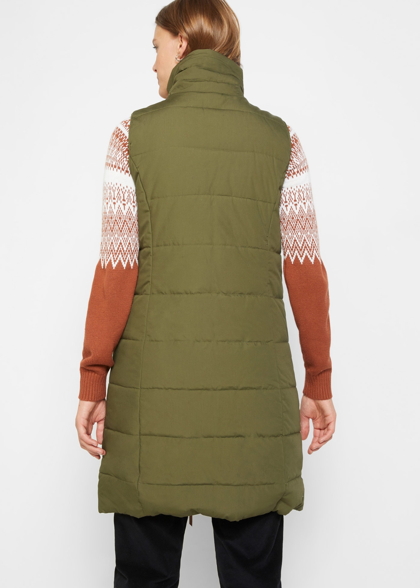 bonprix Gilet long mit Wattierung, mit 2-Wege-Reissverschluss, mit Reissverschlusstaschen