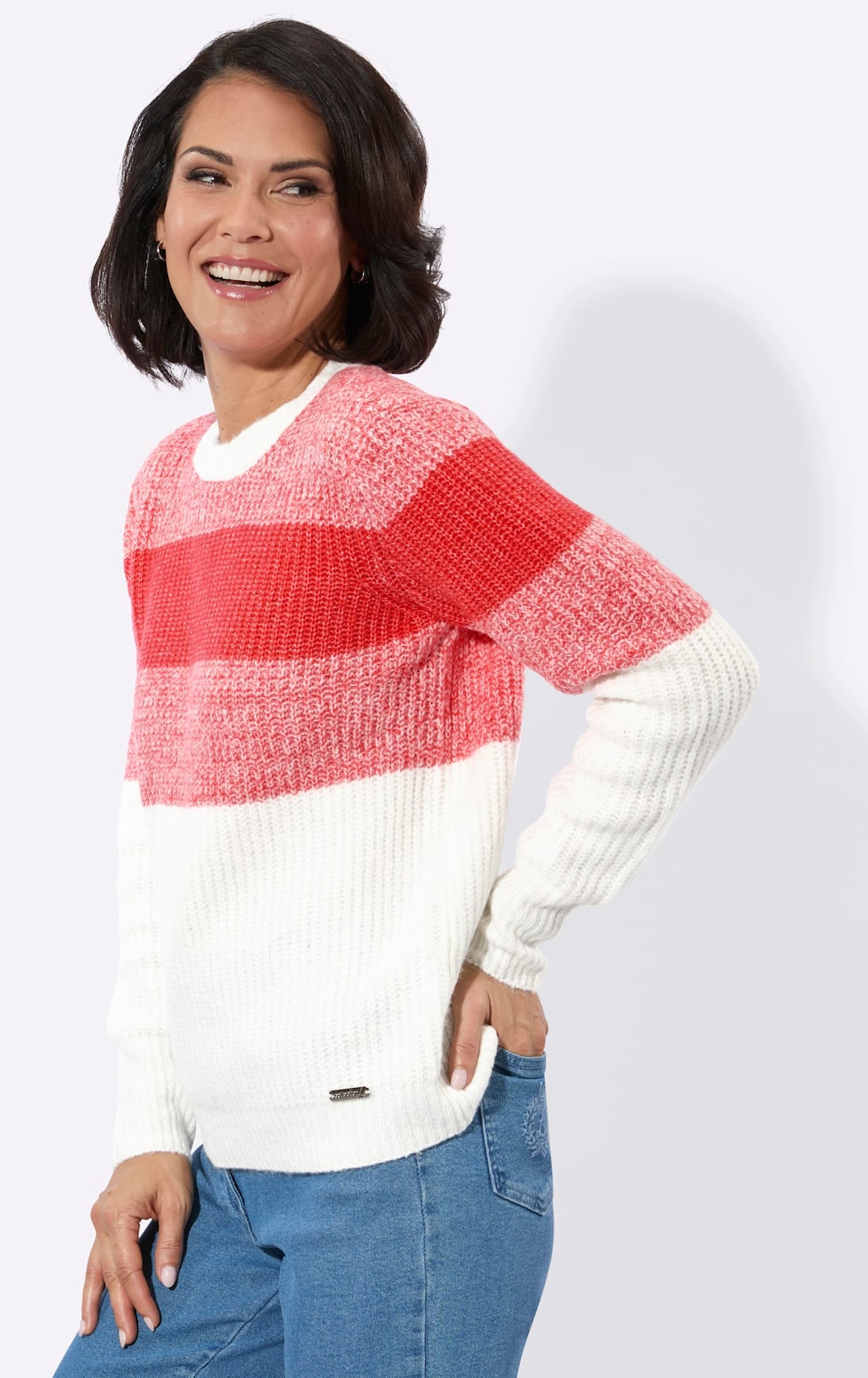Casual Looks Pull à col rond »Rundhals-Pullover«