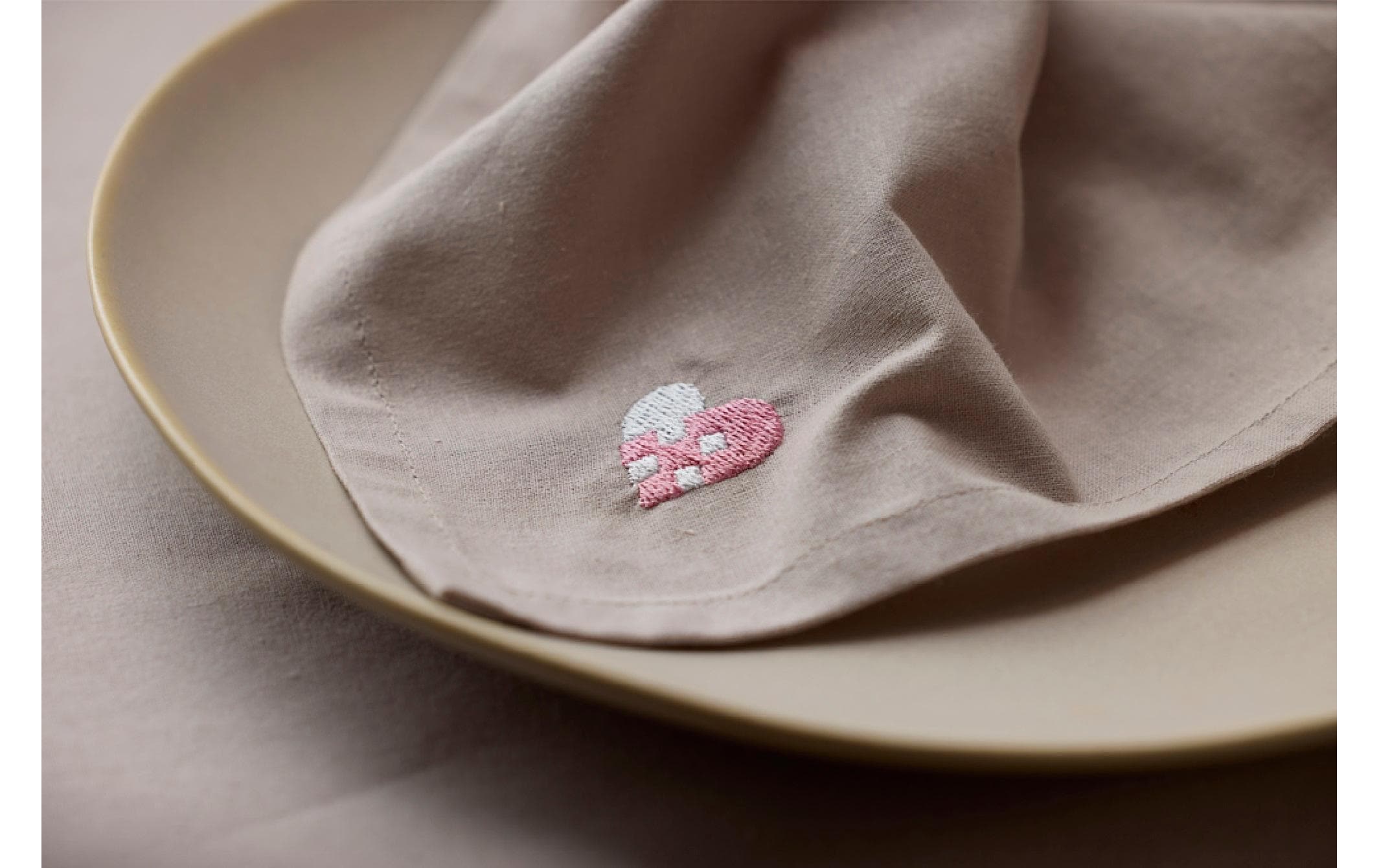 Södahl Serviette en tissu »Christmas Hearts, 40 x 40 cm, 4 Stück« Weihnachtsservietten